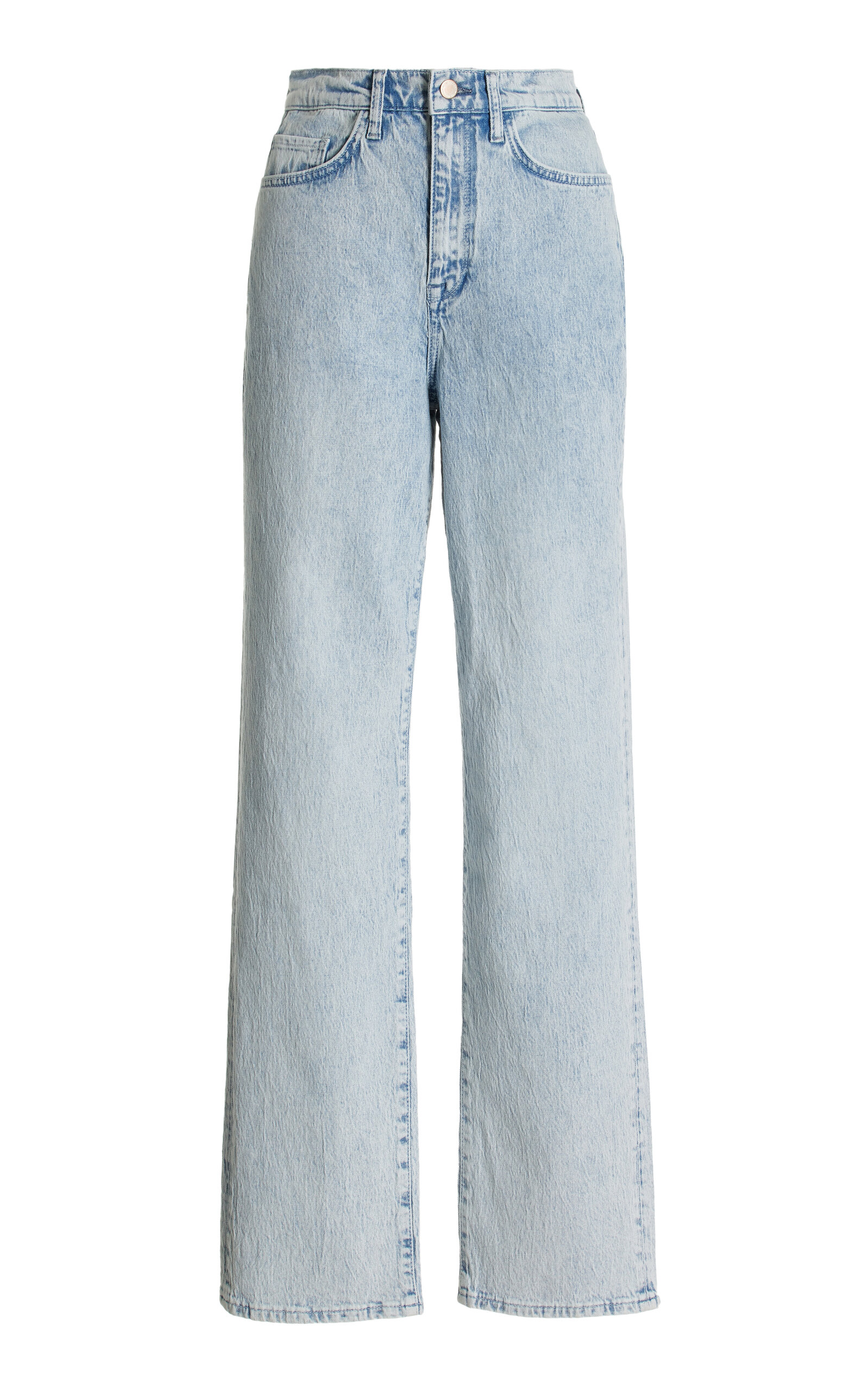 Triarchy Ms. Triarchy V-High Rise Straight Leg Jeans - Light Blue
