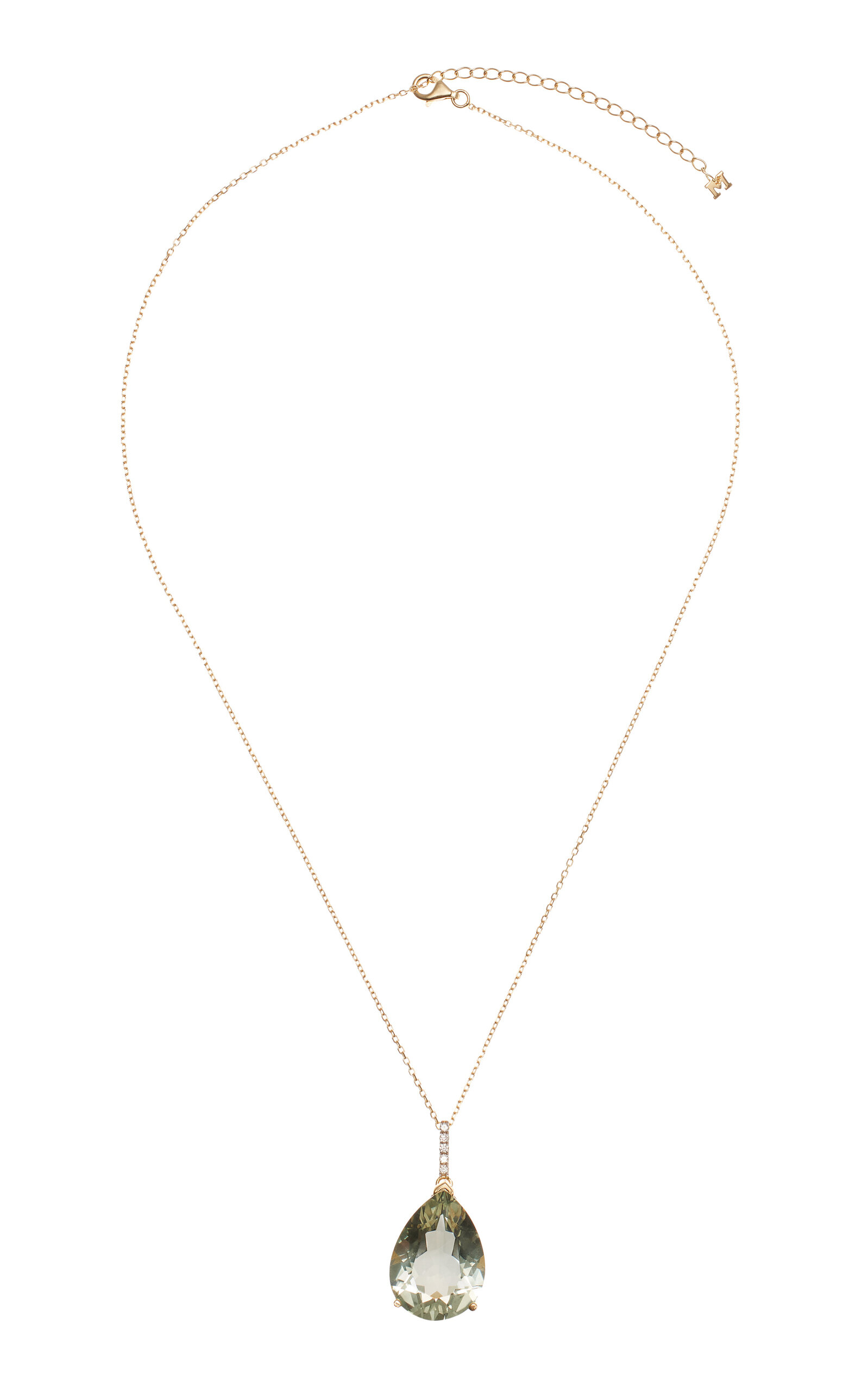 Mateo Women's 14k Yellow Gold & Green Amethyst Pendant Necklace In Green