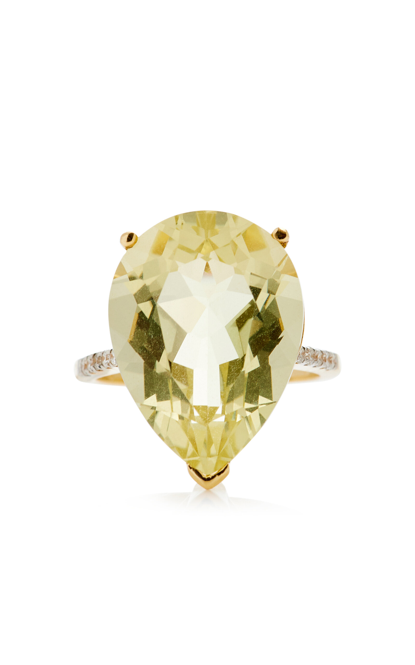 Mateo 14k Yellow Gold Quartz Ring In Yellow