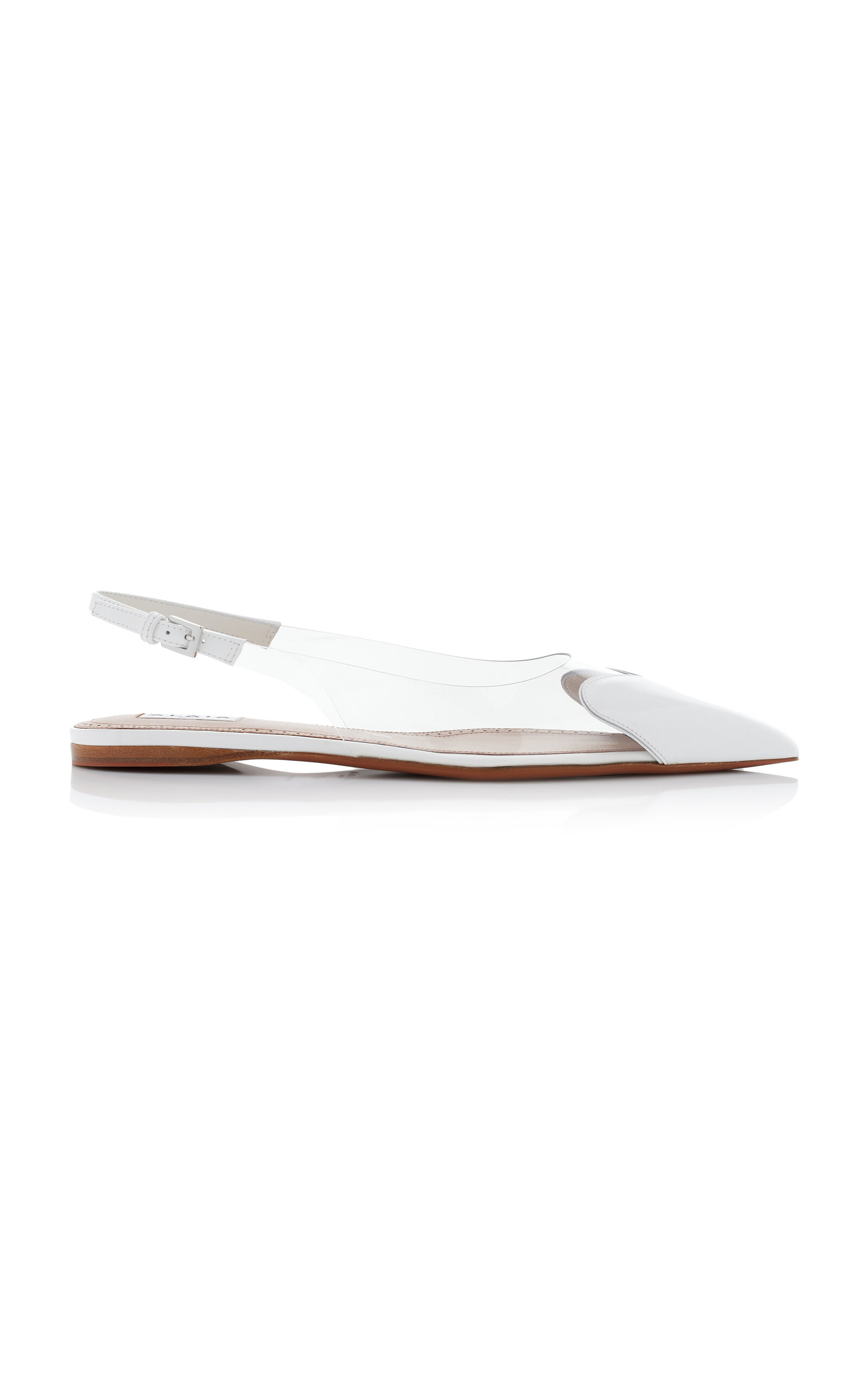 Alaïa Le Coeur Pvc Slingback Flats In White