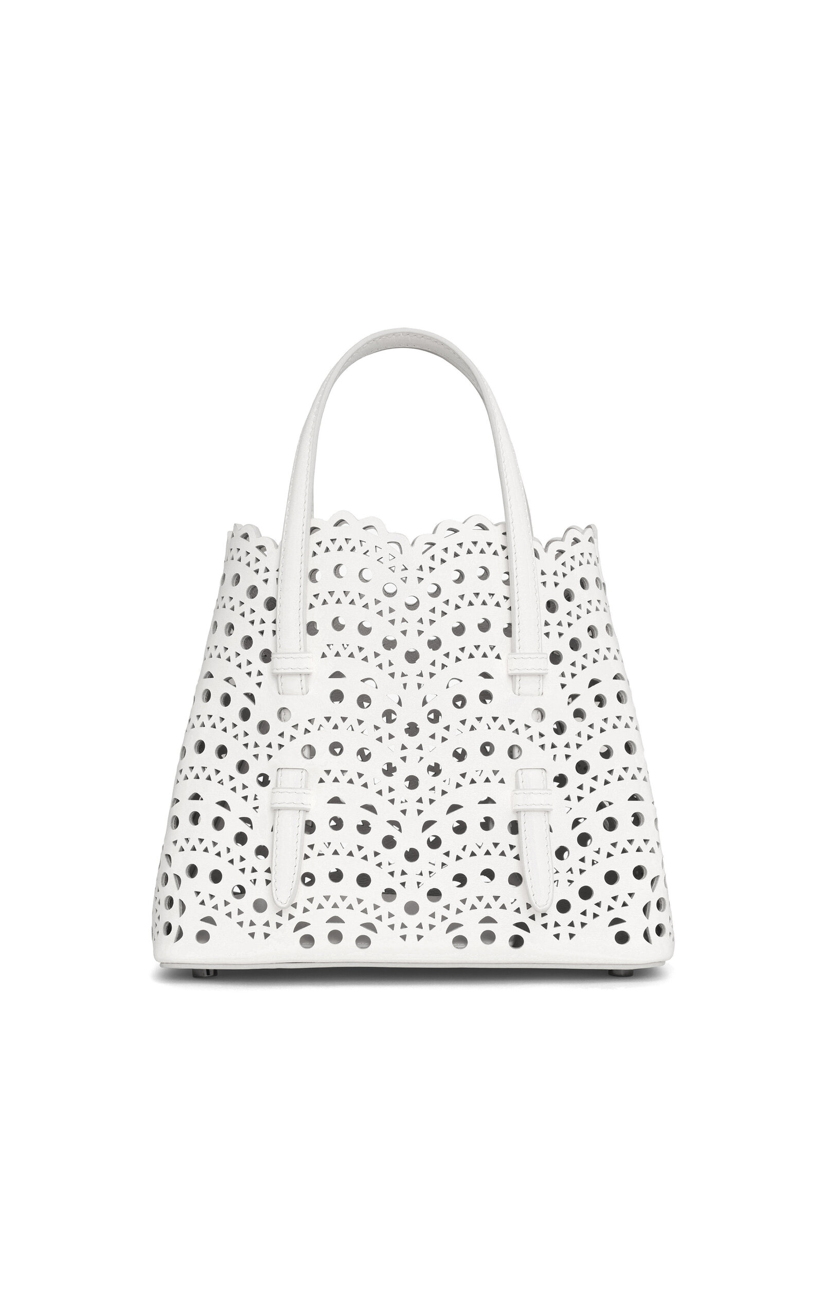 ALAÏA Mina 20 Laser-Cut Leather Top Handle Bag