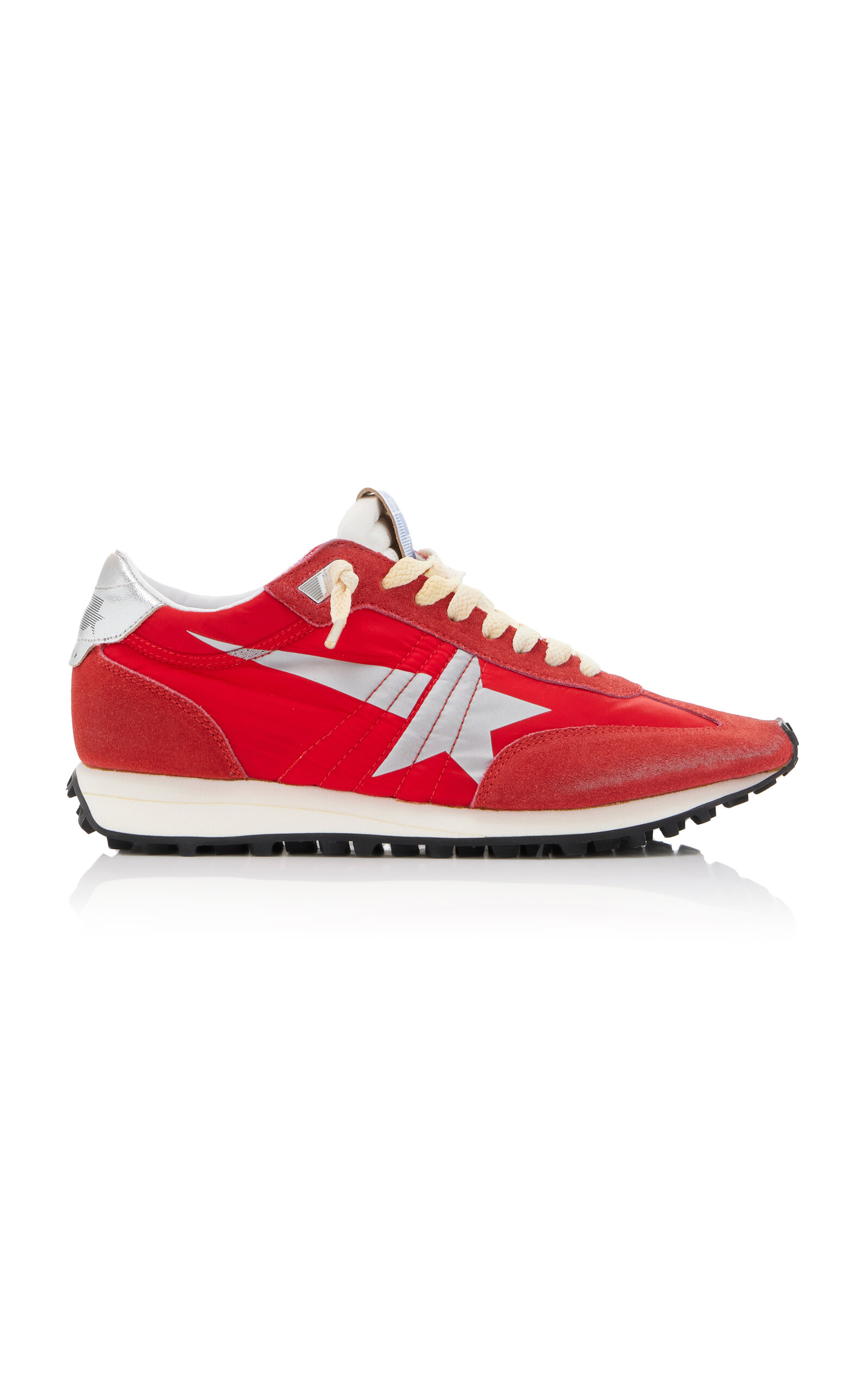 Golden Goose Low Top Sneakers Contrasting Panels In Red