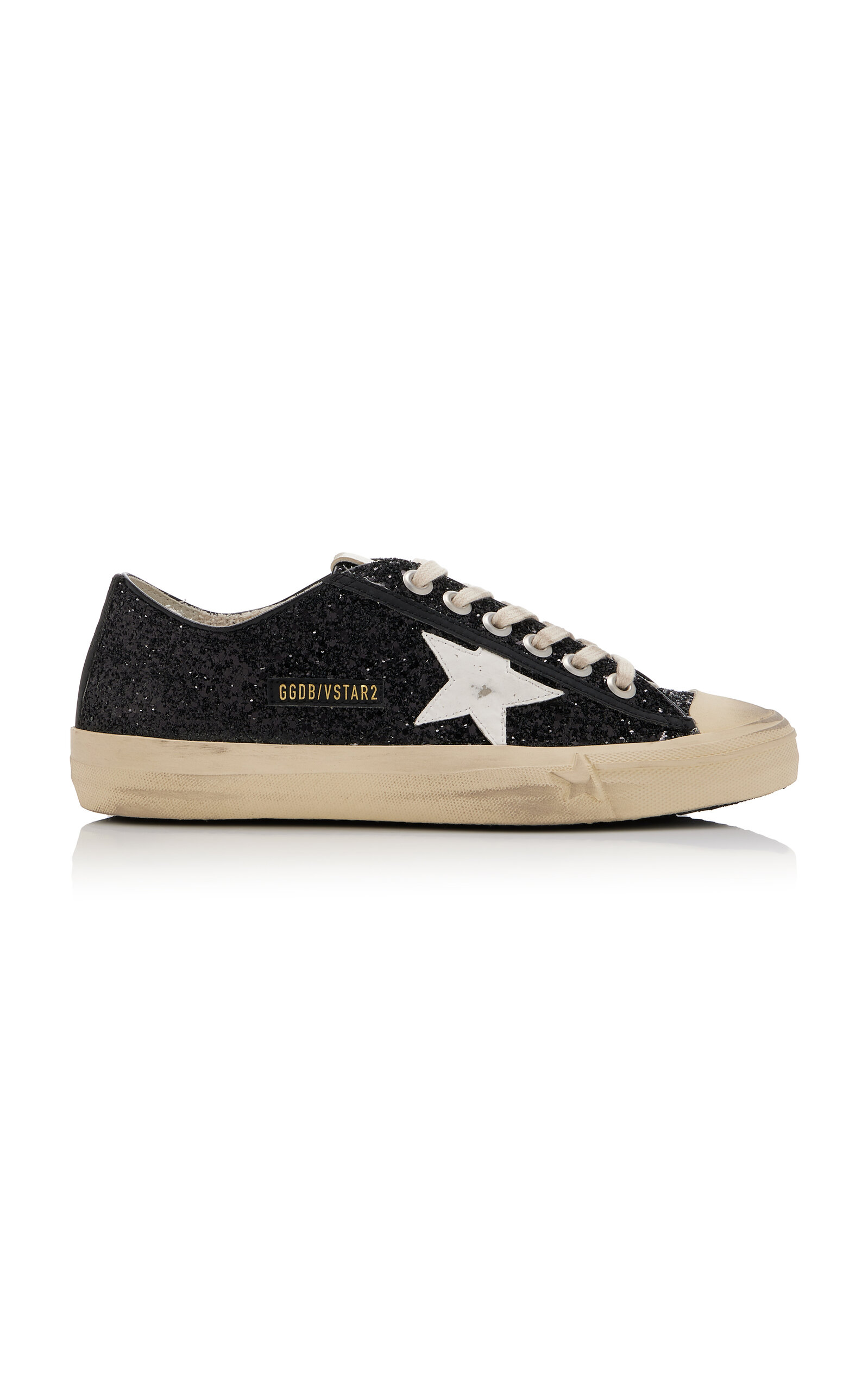Golden Goose V-Star Glittered Sneakers