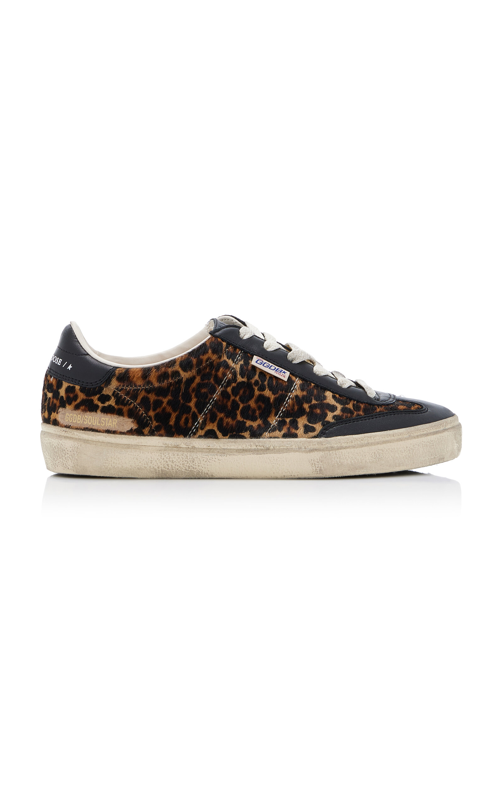 Golden Goose Soul-Star Leopard-Print Pony Hair Sneakers