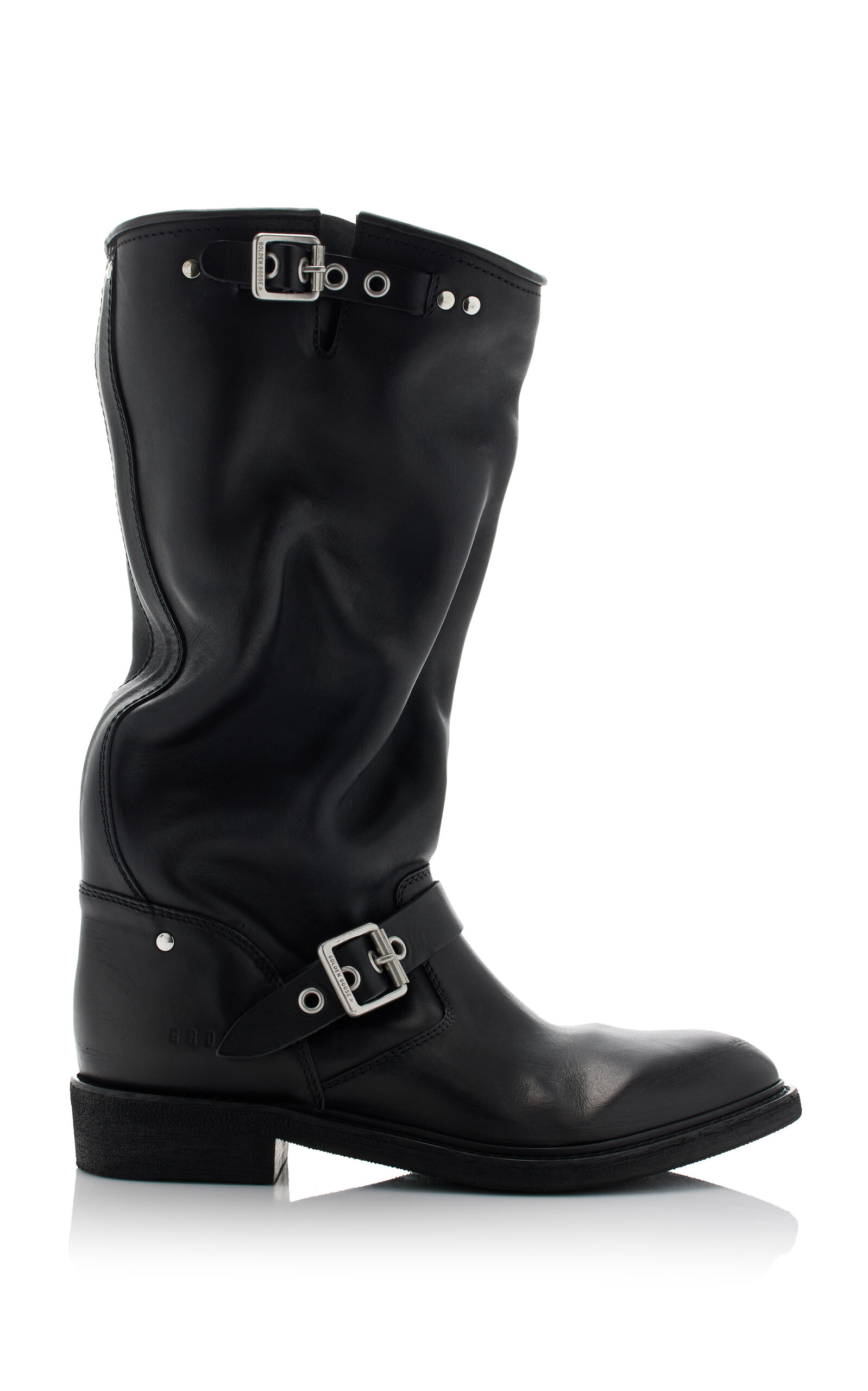 Golden Goose - Biker Leather Knee Boots - Black - IT 38 - Moda Operandi