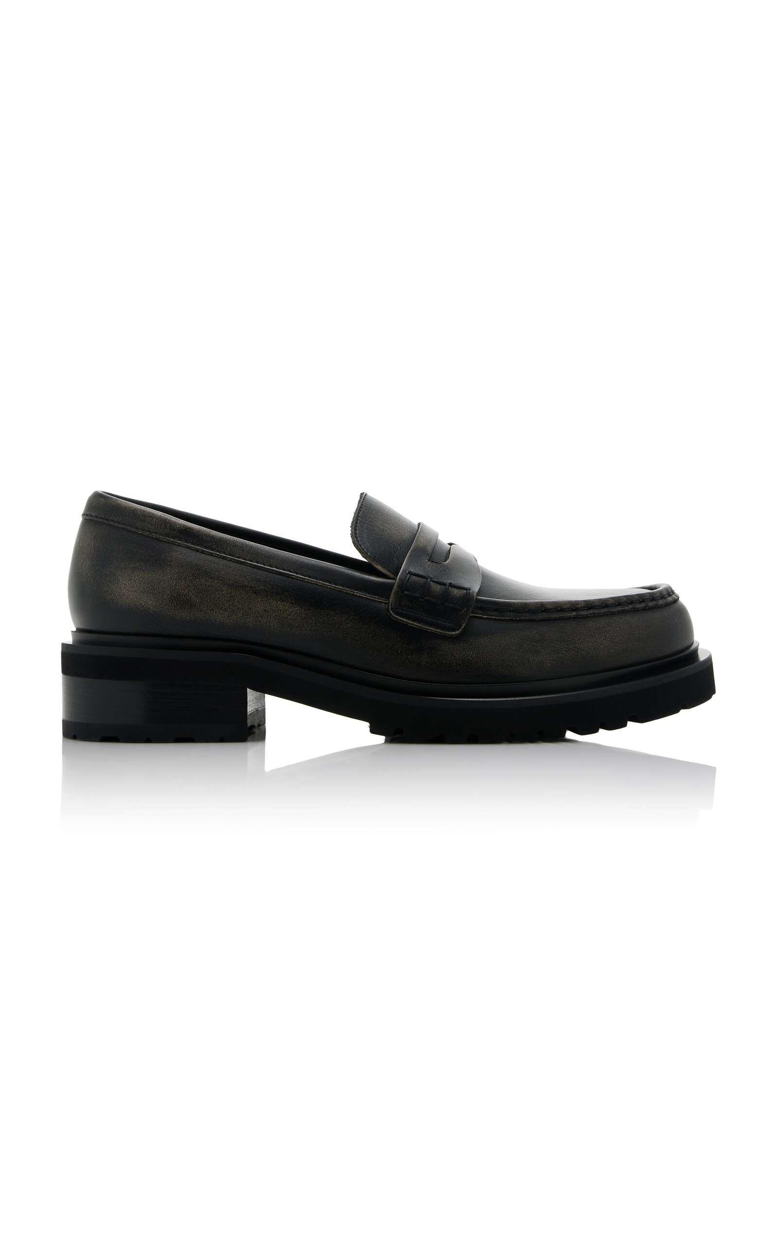 Golden Goose Distressed Leather Loafers