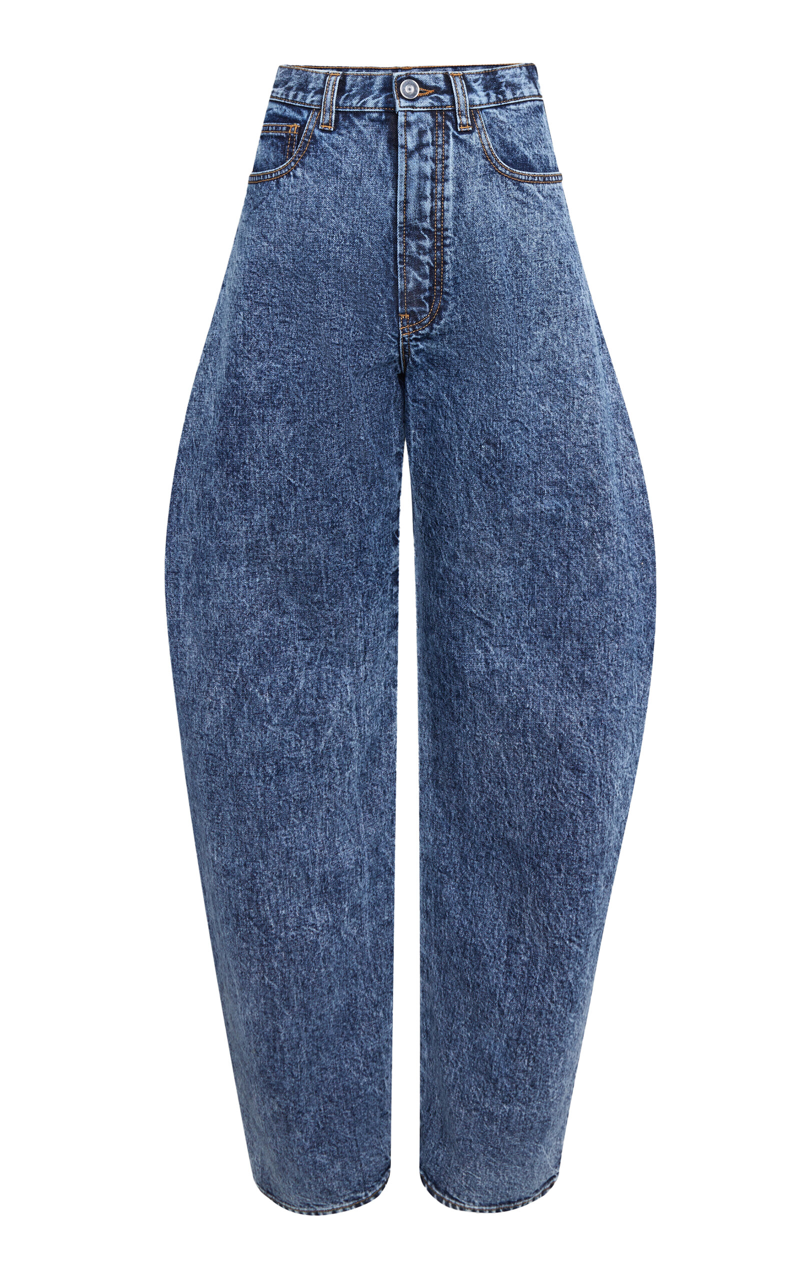 Alaïa Alaia Women Rounded Jeans In Snow Denim In Blue