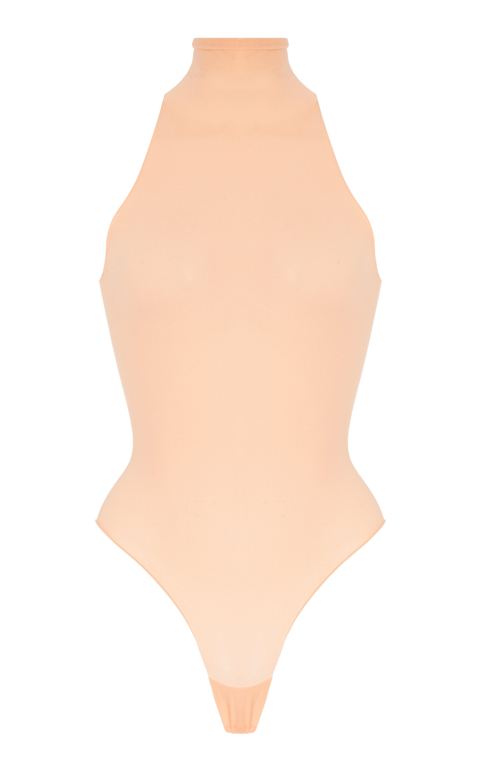 ALAÏA Sleeveless Stretch-Nylon Bodysuit - Neutral