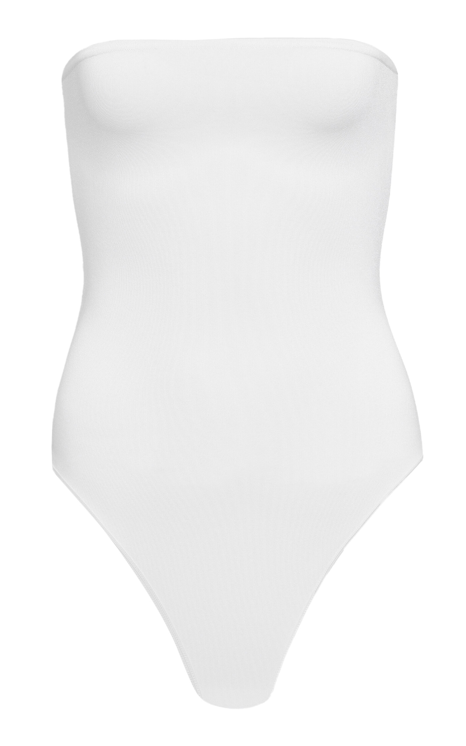 ALAÏA Strapless Jersey Bodysuit - White