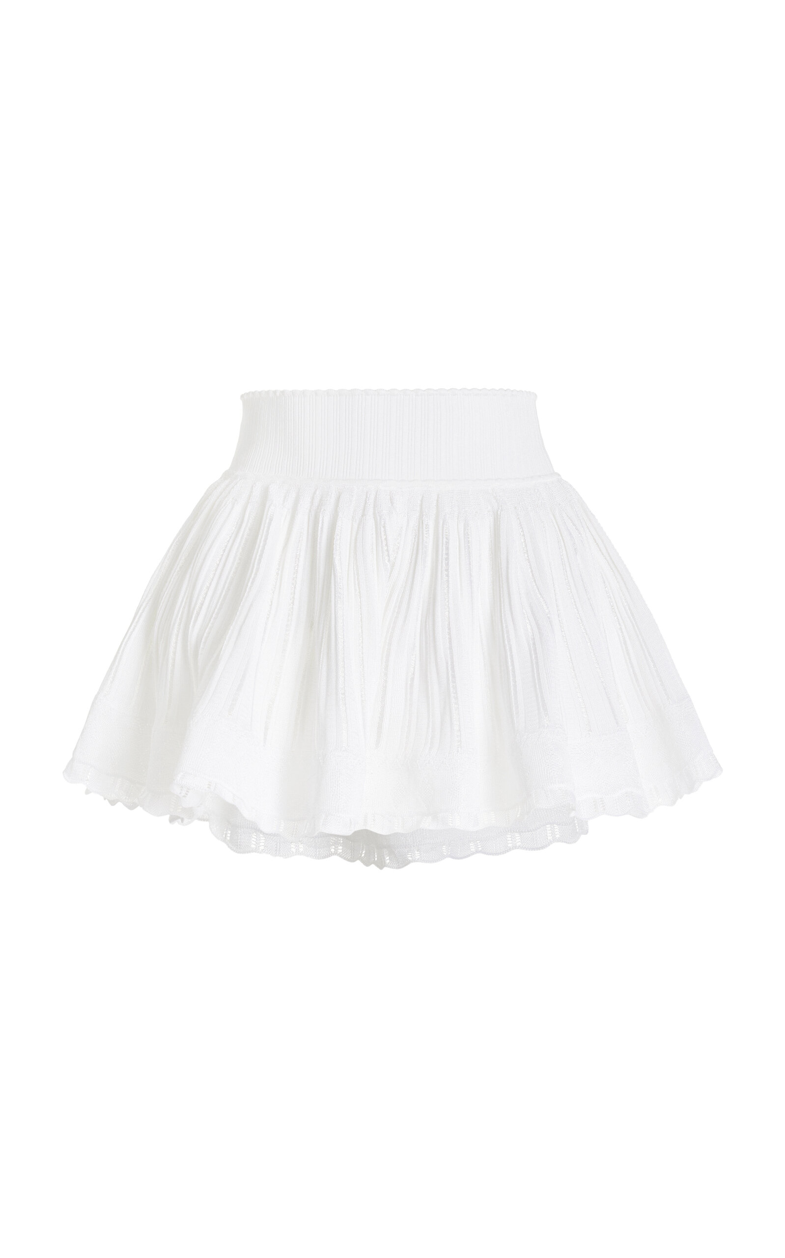 Alaïa Crinoline Pleated Shorts In White