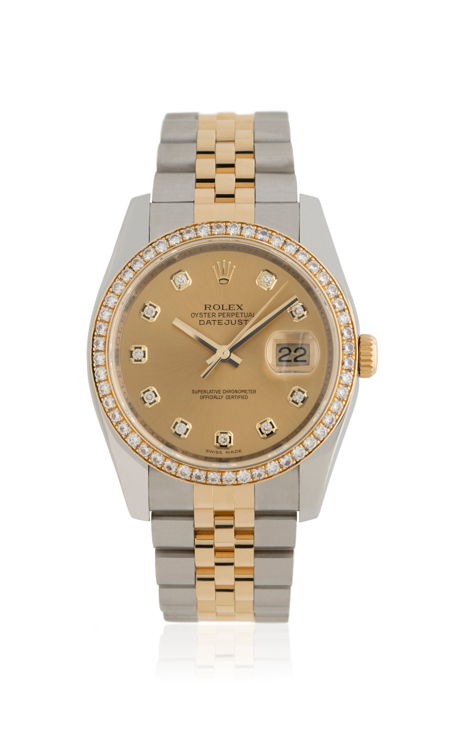 Stephanie Windsor 18k Yellow Gold & Stainless Steel Rolex Datejust 116243