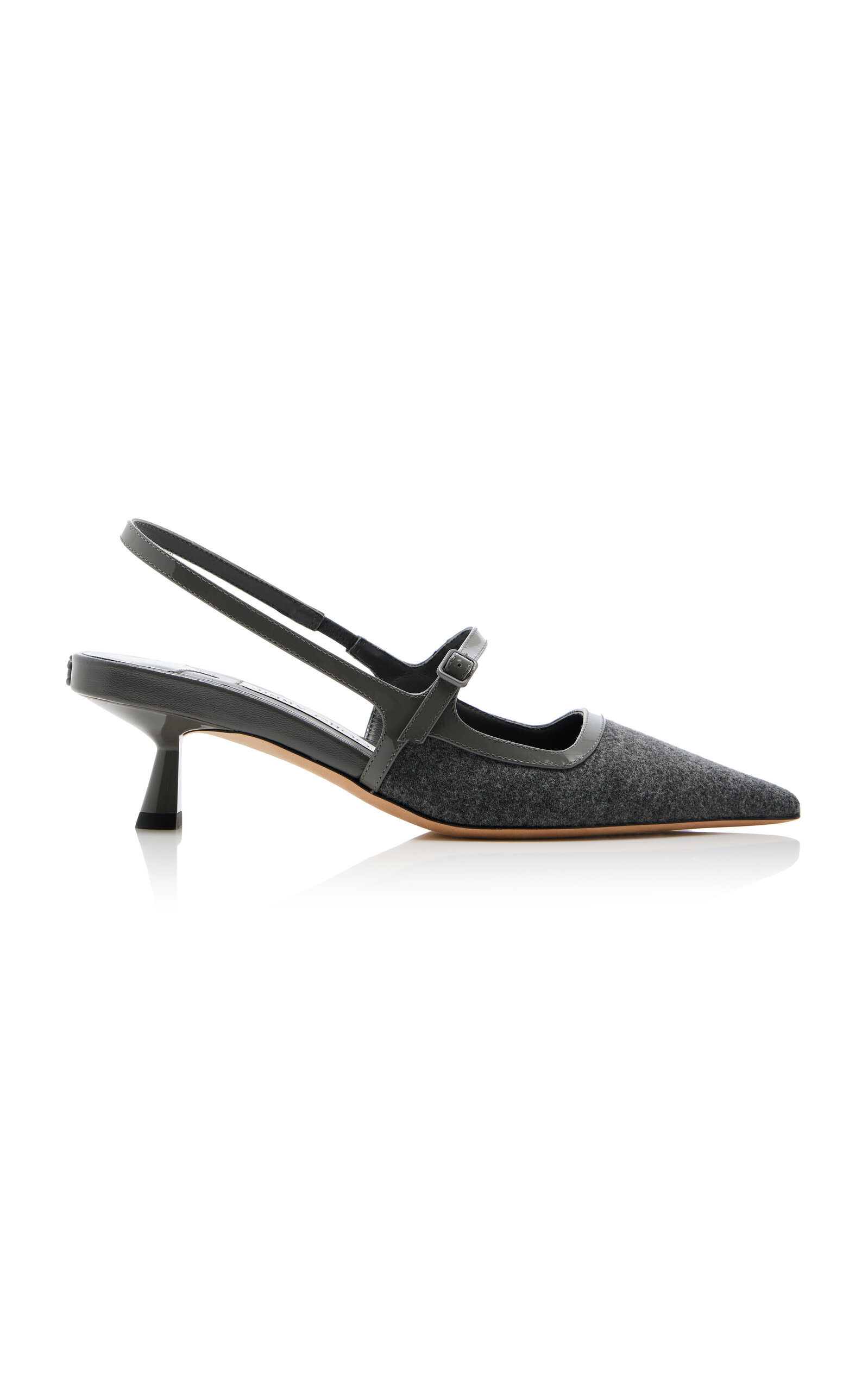 Jimmy Choo Didi Flannel Slingback Pumps In Grey