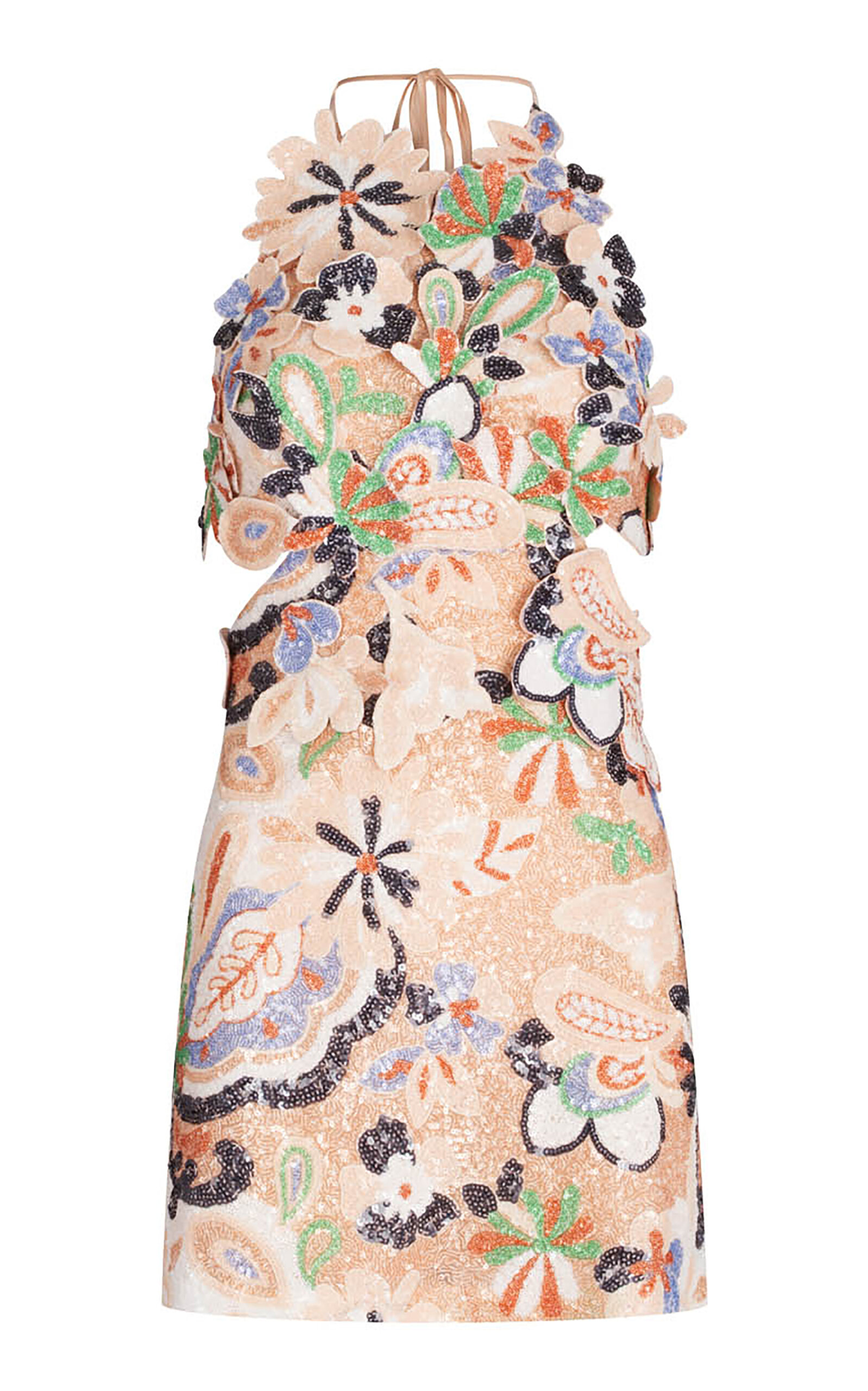 Silvia Tcherassi Garazi Embellished Mini Dress In Multi