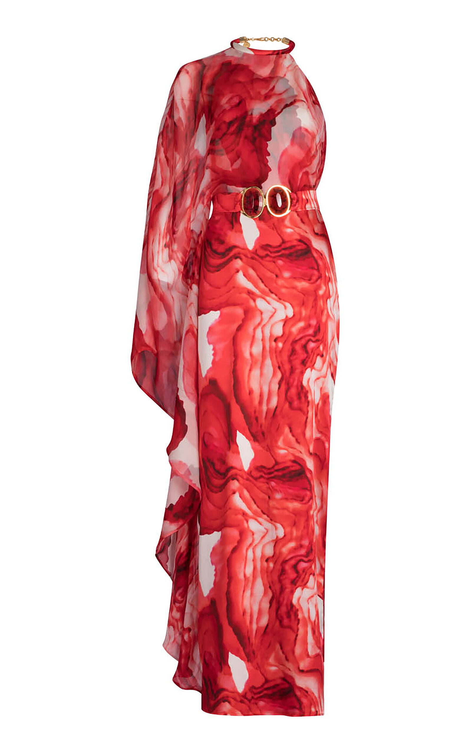 Silvia Tcherassi Gael Cotton-blend Chiffon Maxi Dress In Multi