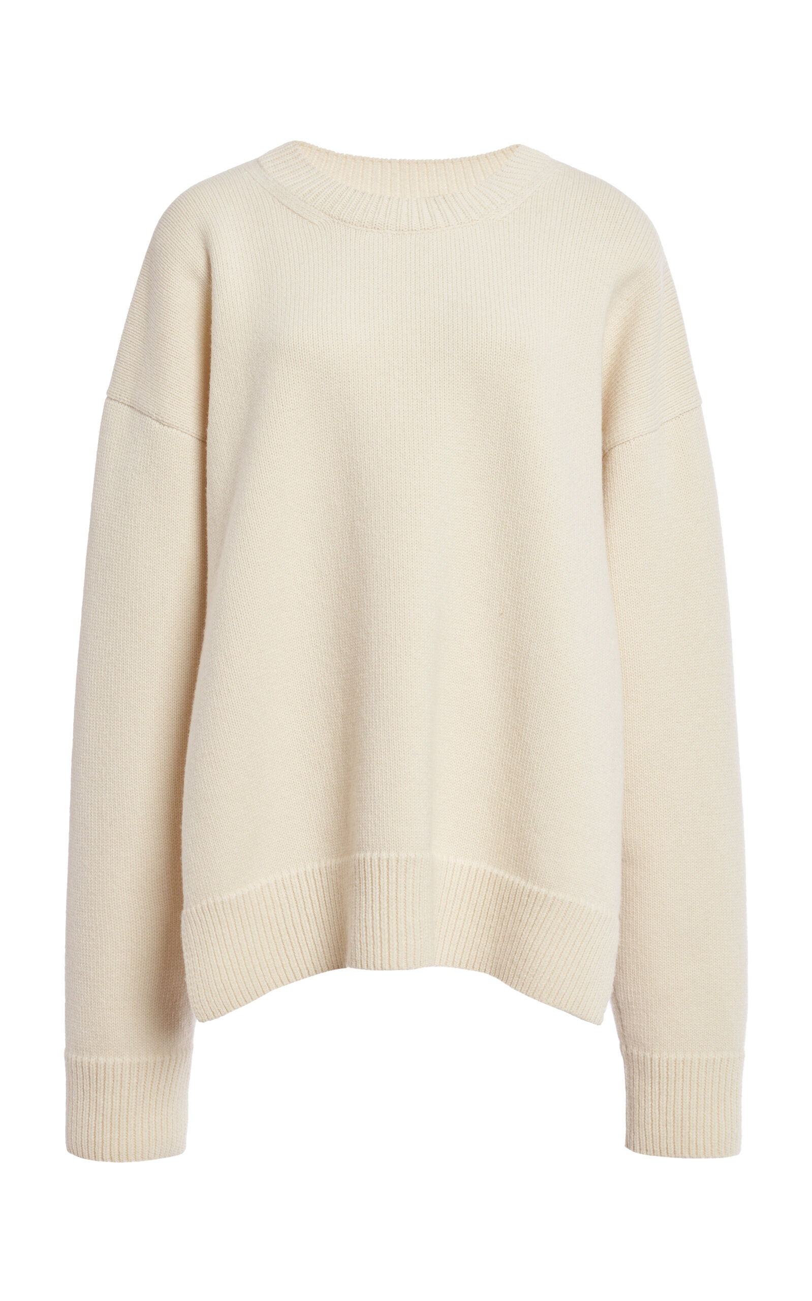 Shop Jil Sander Knit Wool-cashmere Sweater In Ivory
