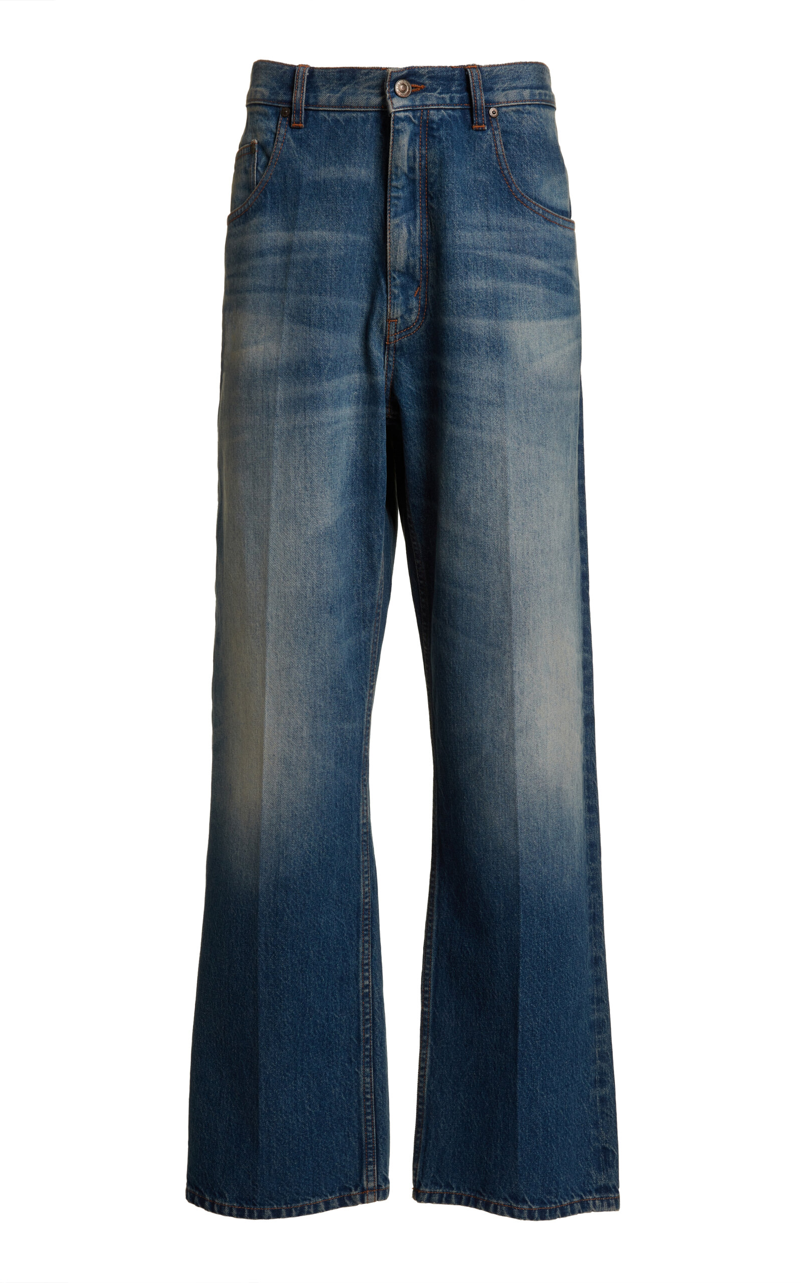 Victoria Beckham - Boyfriend Wide-Leg Jeans - Medium Wash - 30 - Only At Moda Operandi