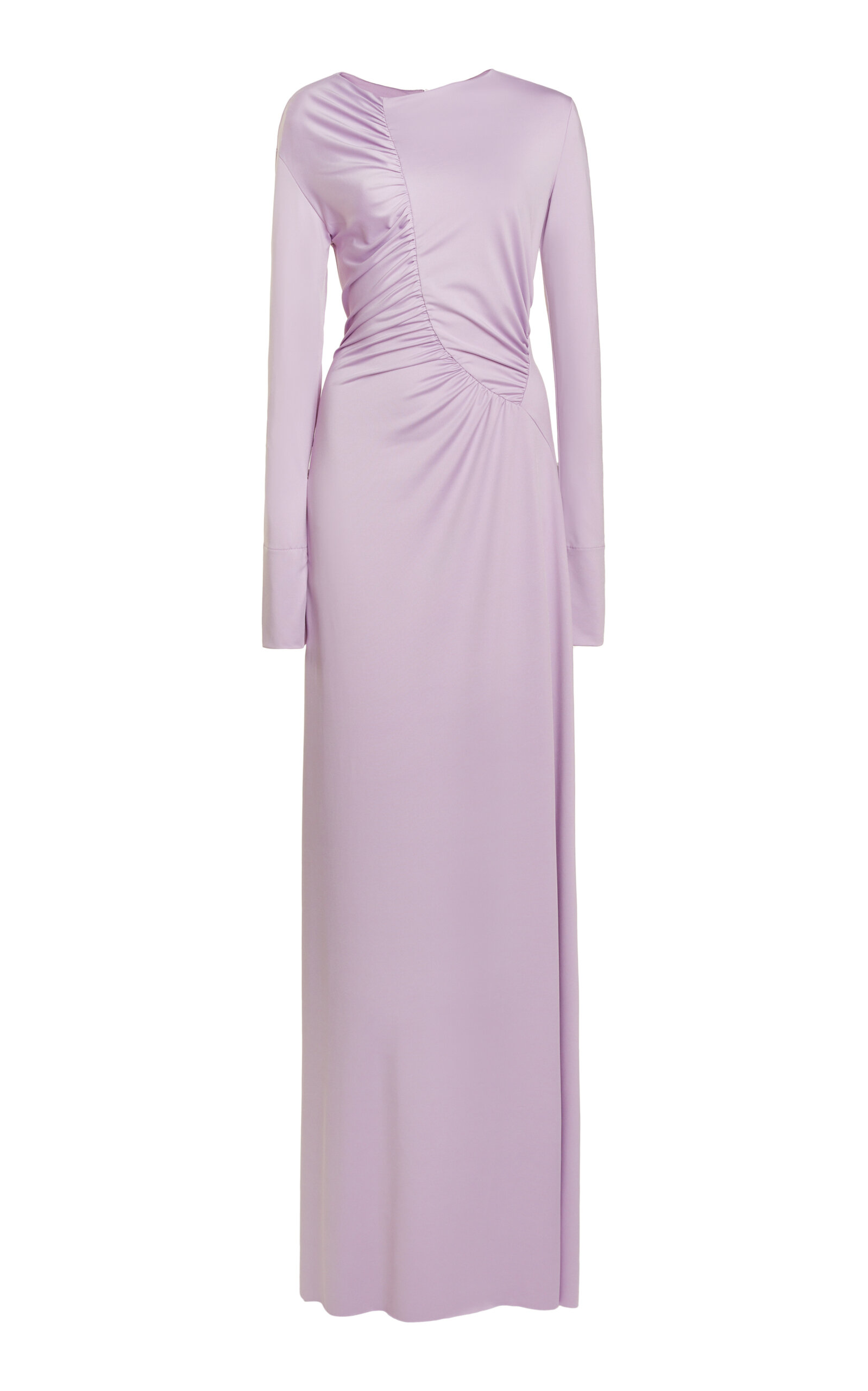 Victoria Beckham Ruched Gown In Purple