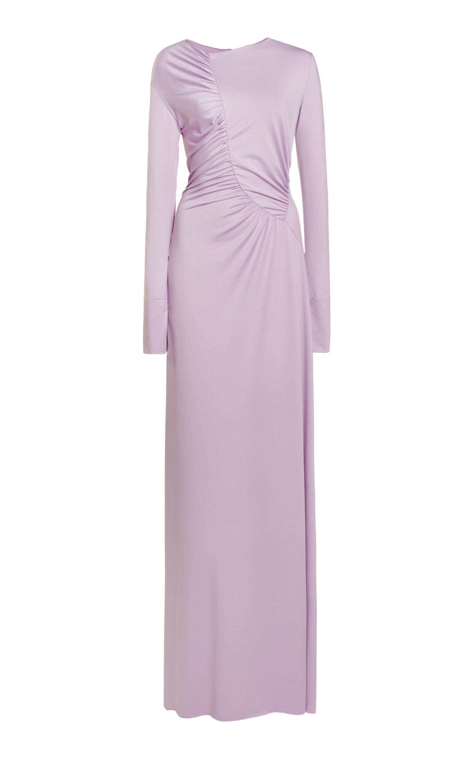 VICTORIA BECKHAM RUCHED SATIN GOWN