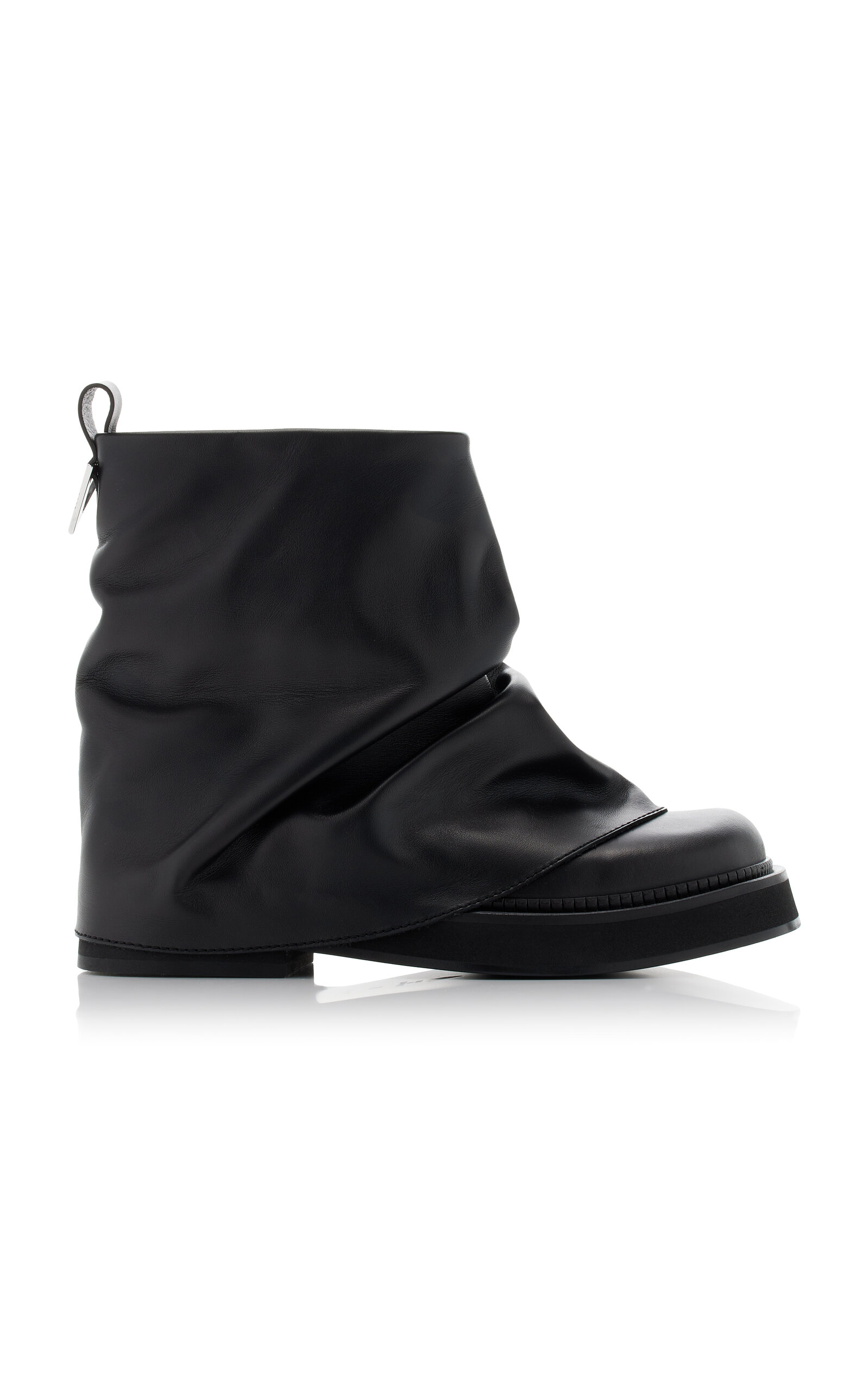The Attico Mini Robin Leather Boots - Black