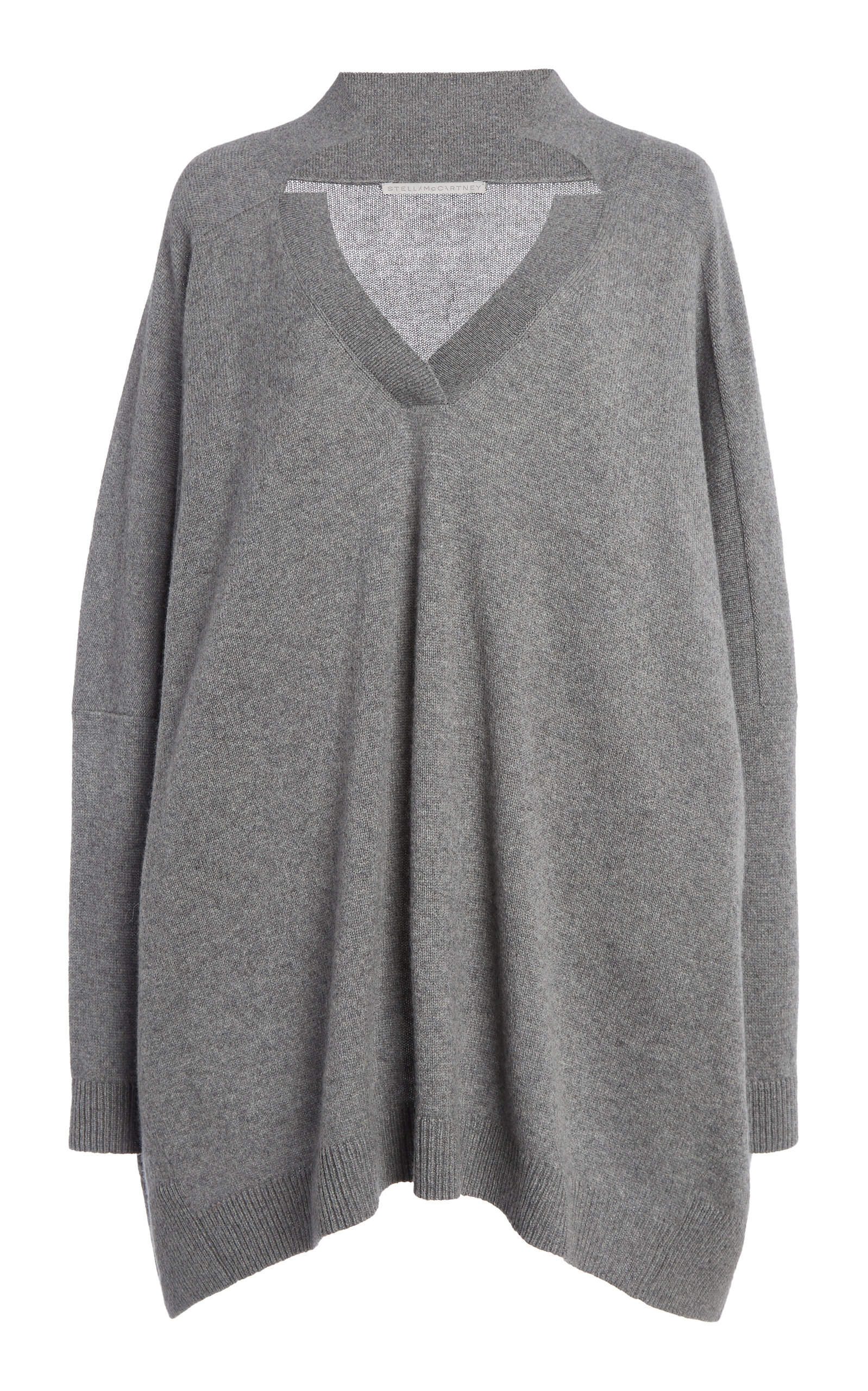 Stella McCartney - Oversized Regenerated Cashmere Polo Sweater - Grey - XS - Only At Moda Operandi