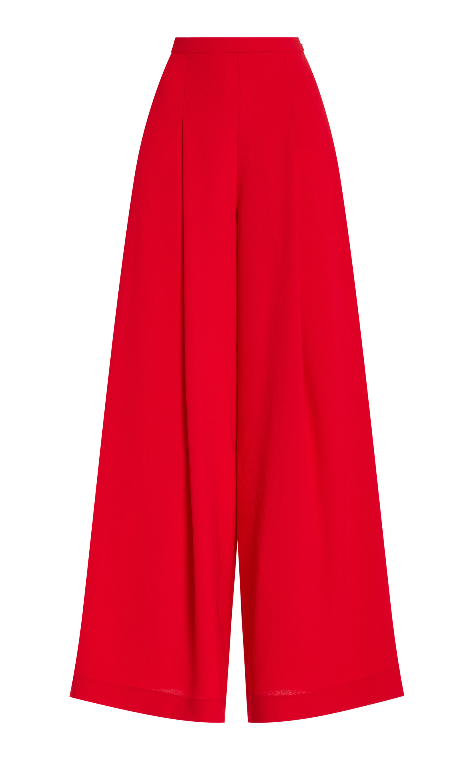 Carolina Herrera High-waist Wide-leg Pants In Red