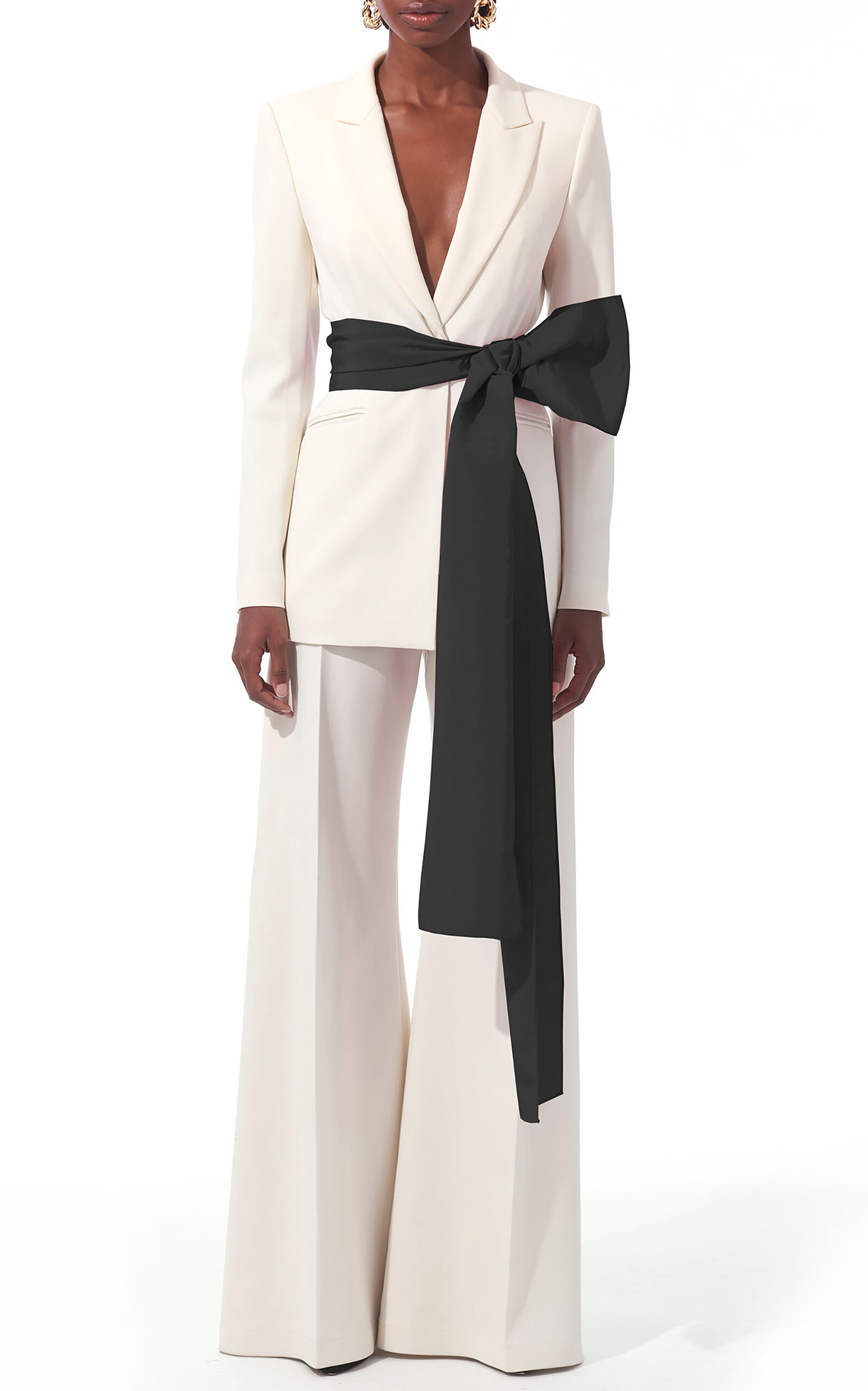 Carolina Herrera - Single-Breasted Wool-Blend Jacket - Ivory - US 26 - Only At Moda Operandi