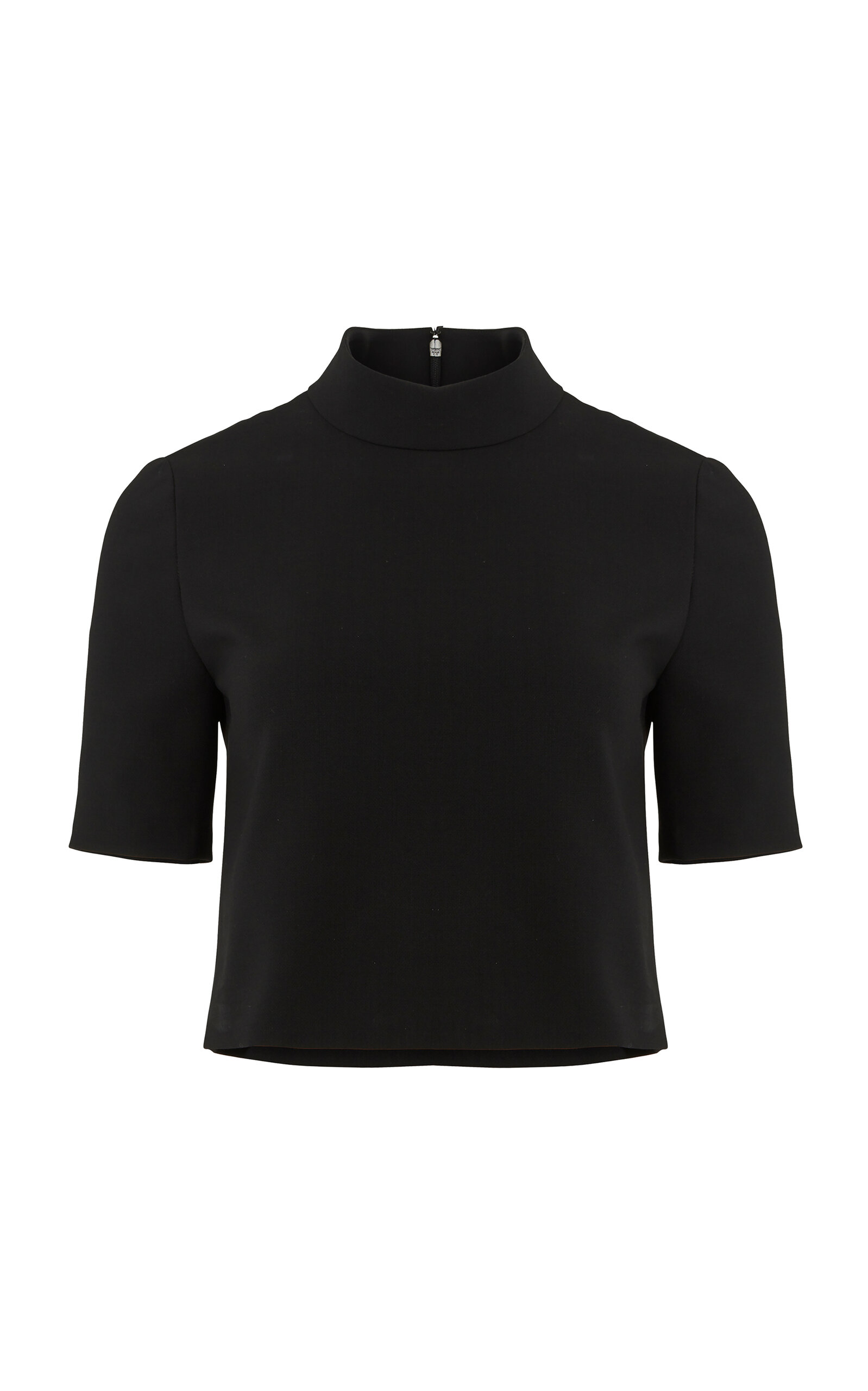 CAROLINA HERRERA MOCKNECK WOOL-BLEND TOP