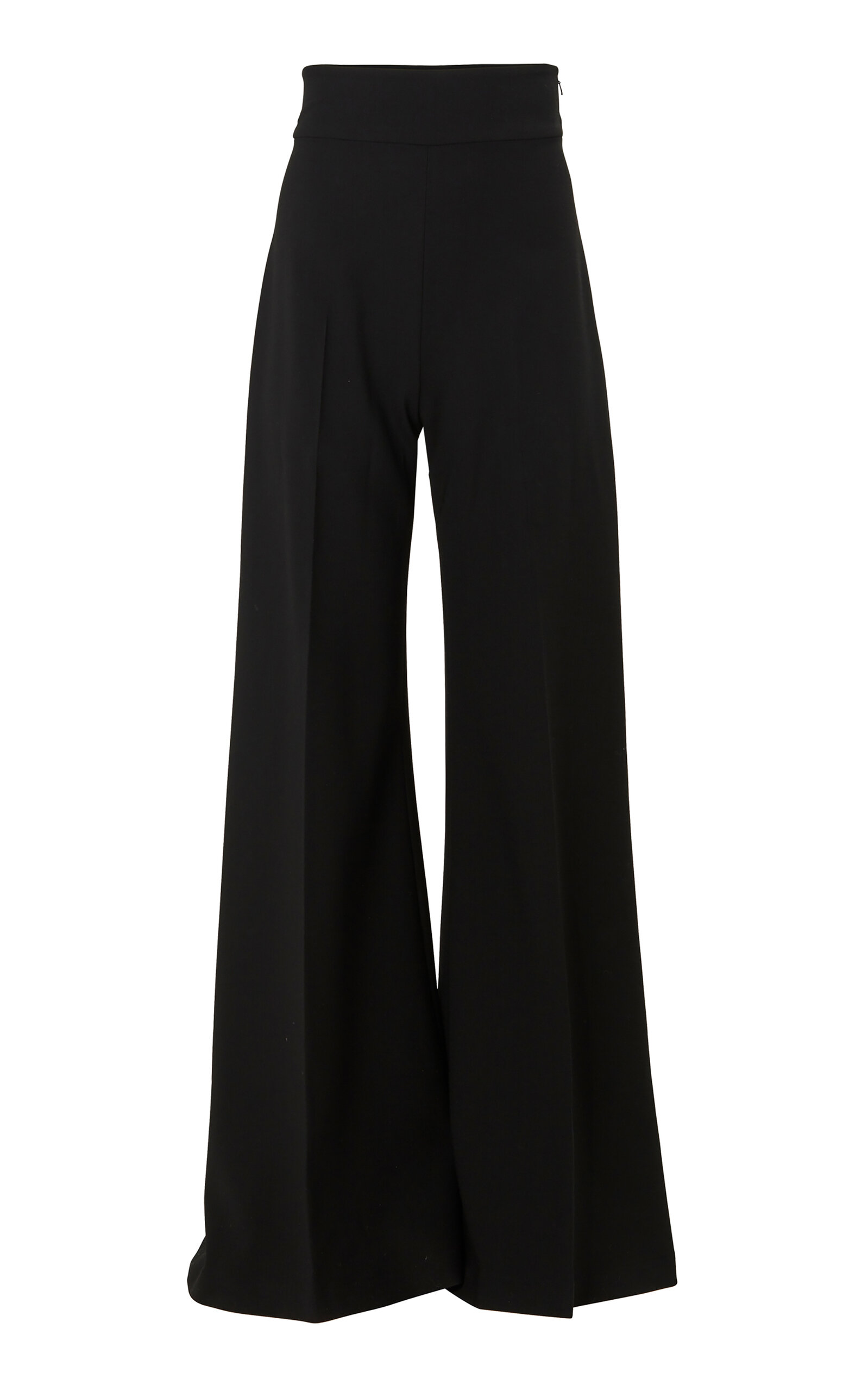 Carolina Herrera Wool-blend Wide-leg Pants In Black