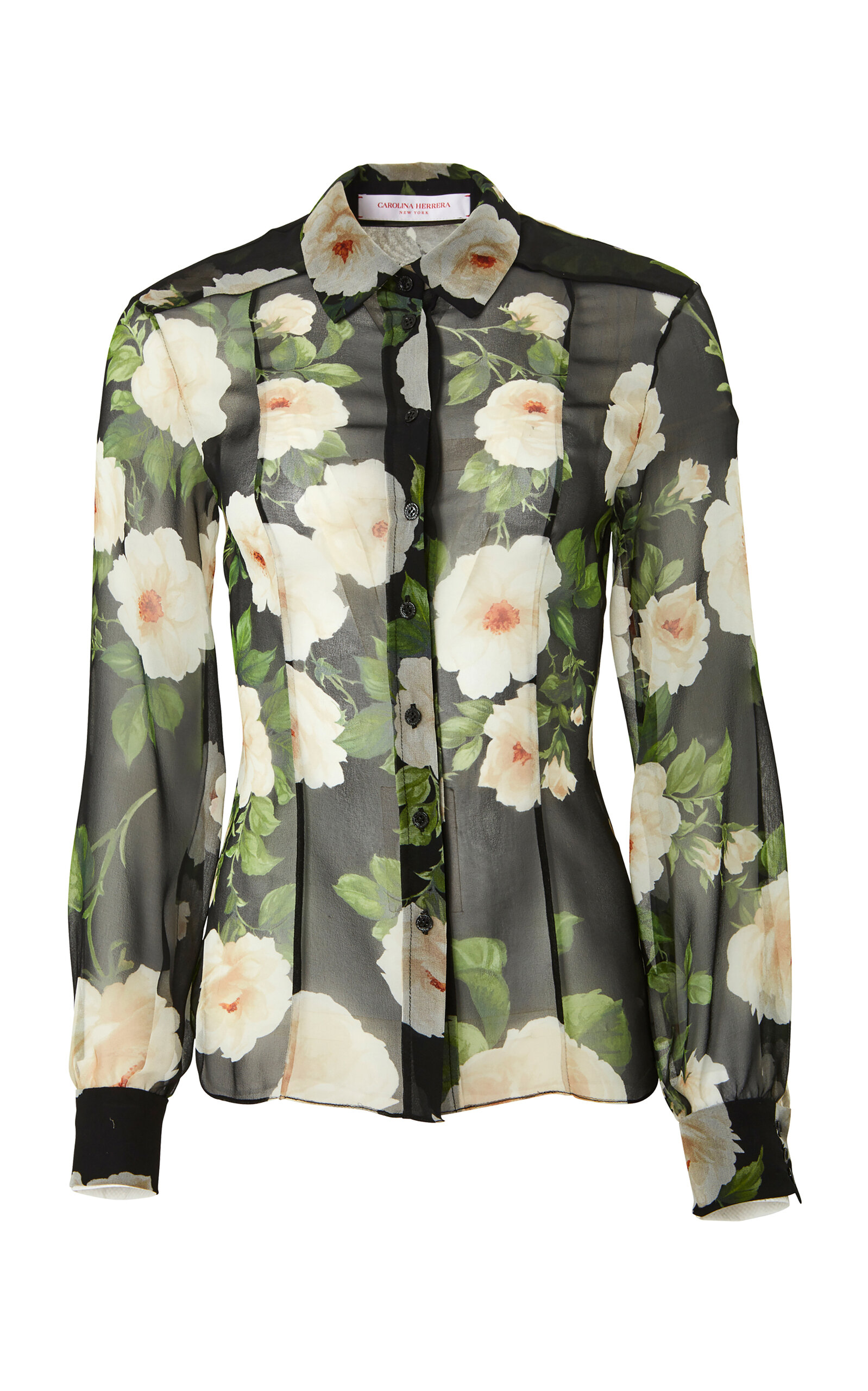 Floral Silk Chiffon Shirt