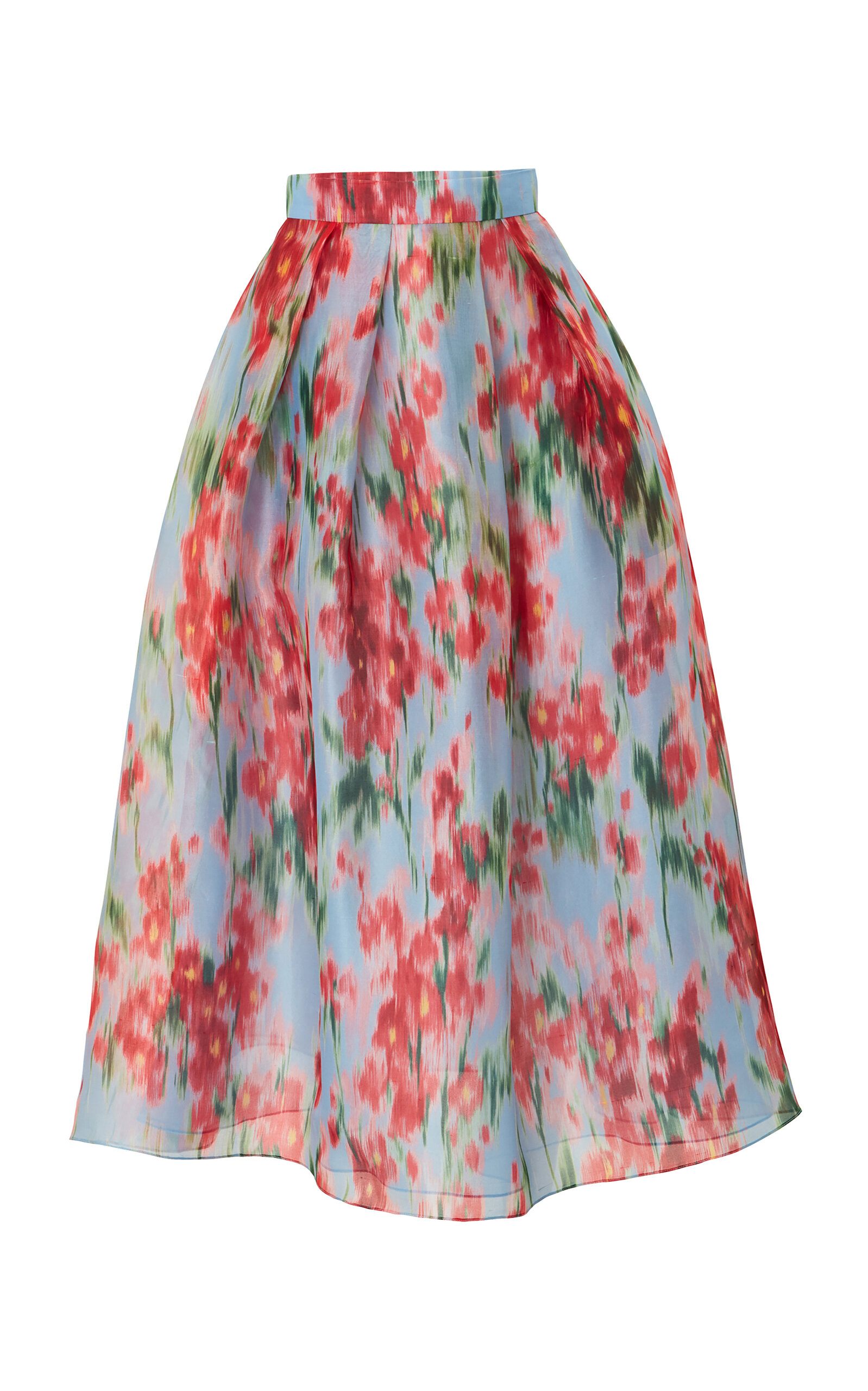 Carolina Herrera Printed Silk Midi Skirt In Multi