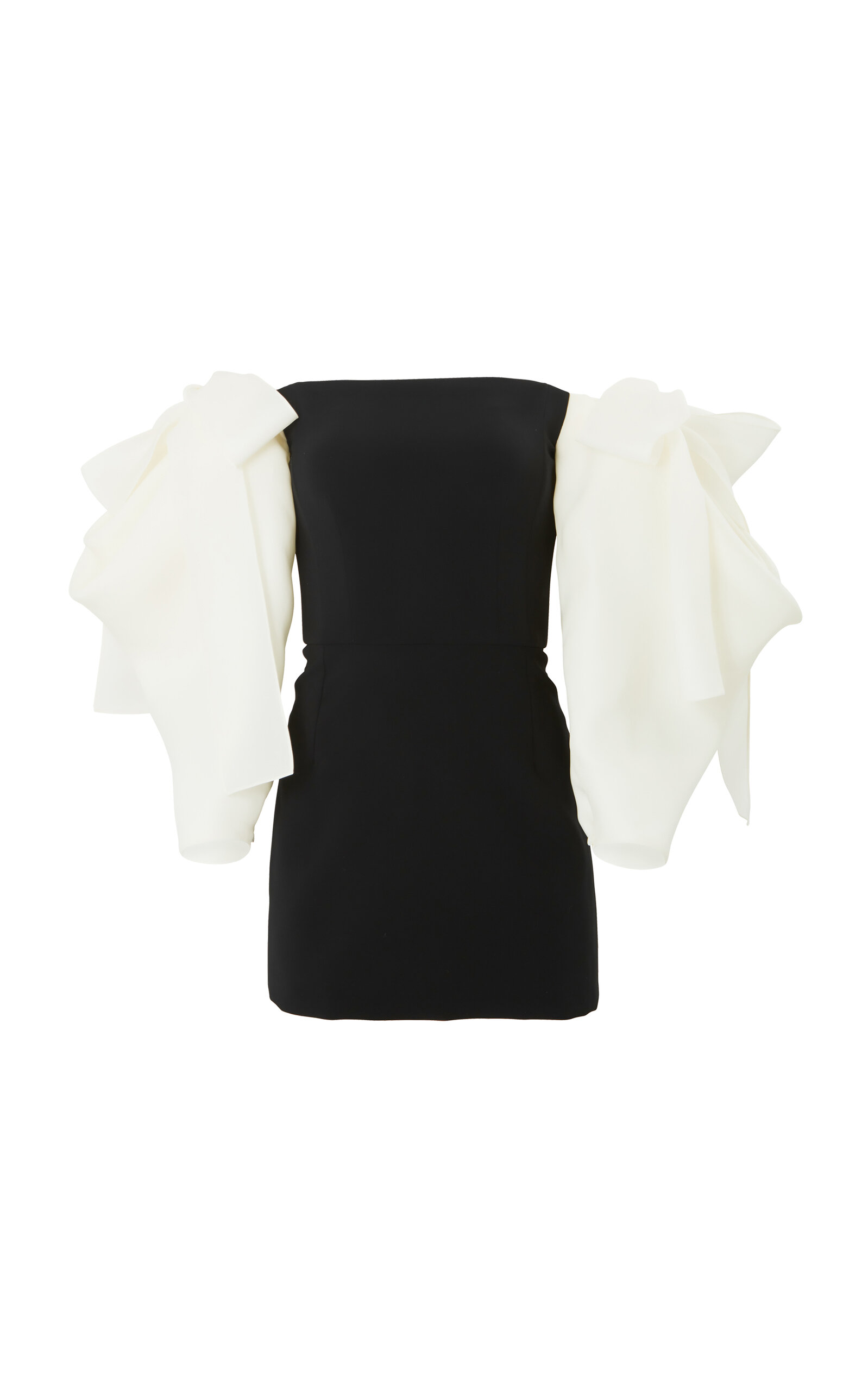 Carolina Herrera - Off-The-Shoulder Mini Dress - Black/white - US 22 - Only At Moda Operandi