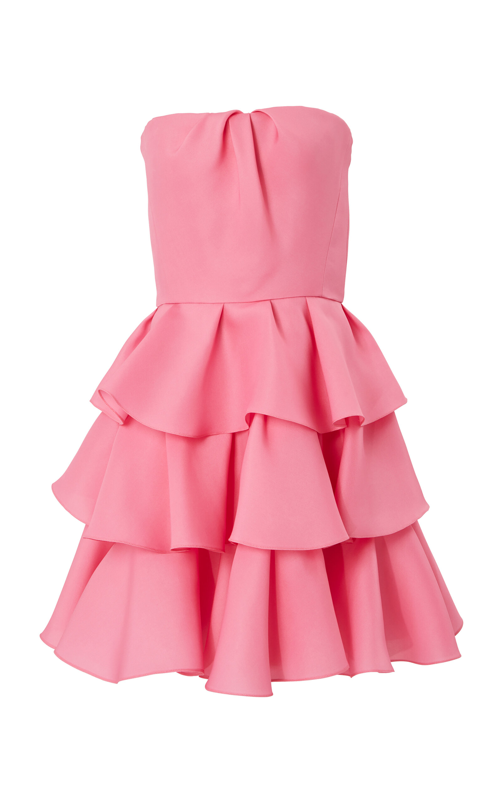 Carolina Herrera - Ruffled Silk Mini Dress - Pink - US 4 - Only At Moda Operandi