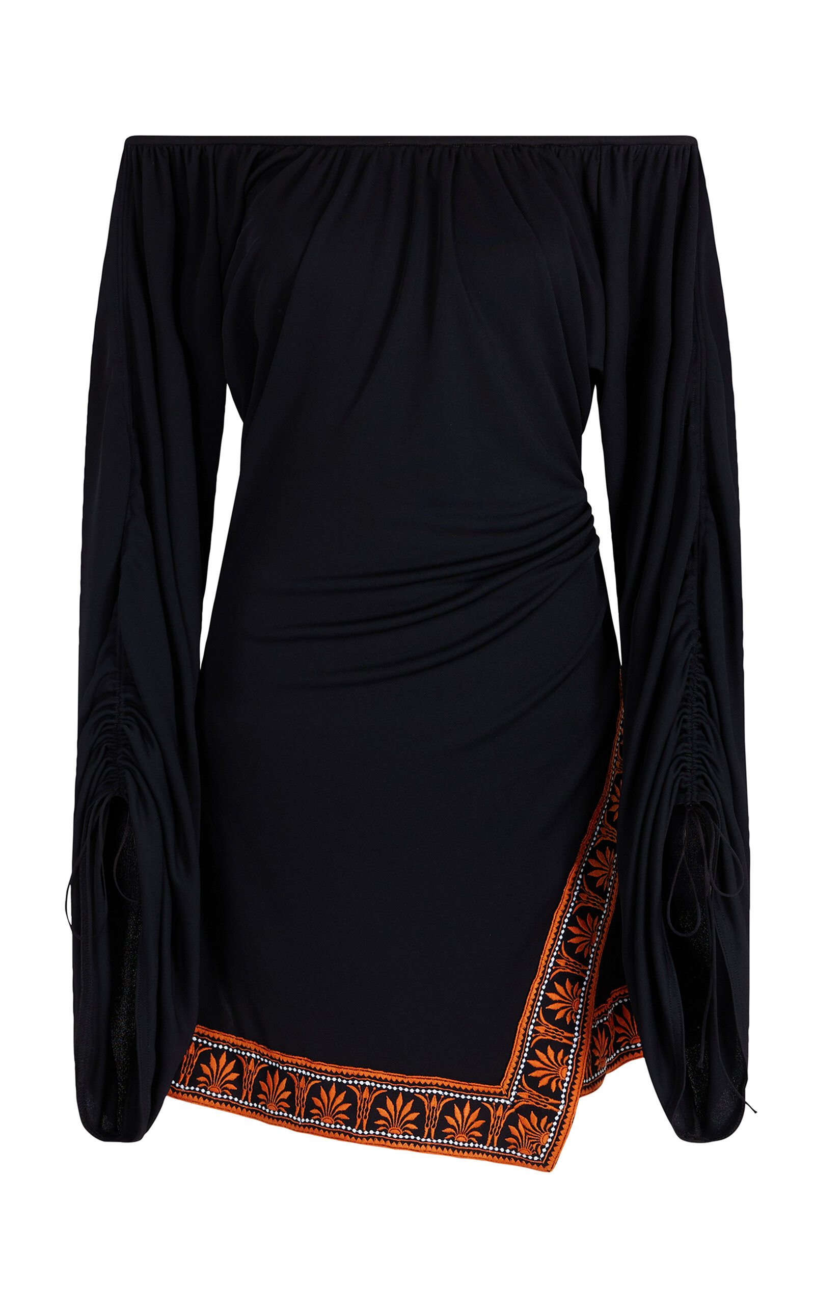 Rabanne Off-the-shoulder Mini Dress In Black