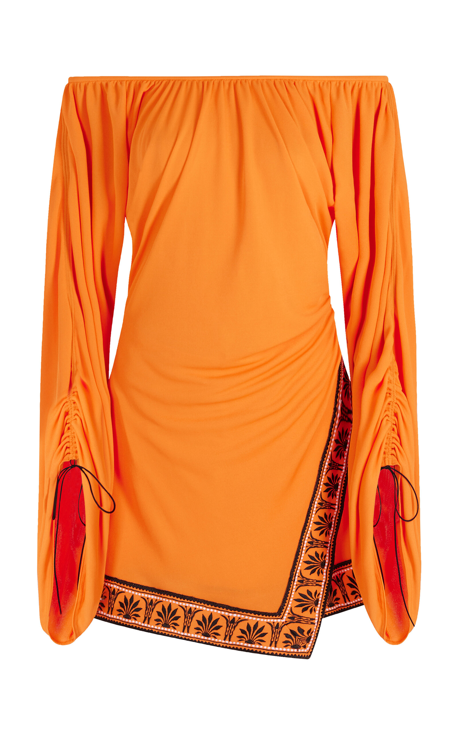 Rabanne Off-the-shoulder Mini Dress In Orange