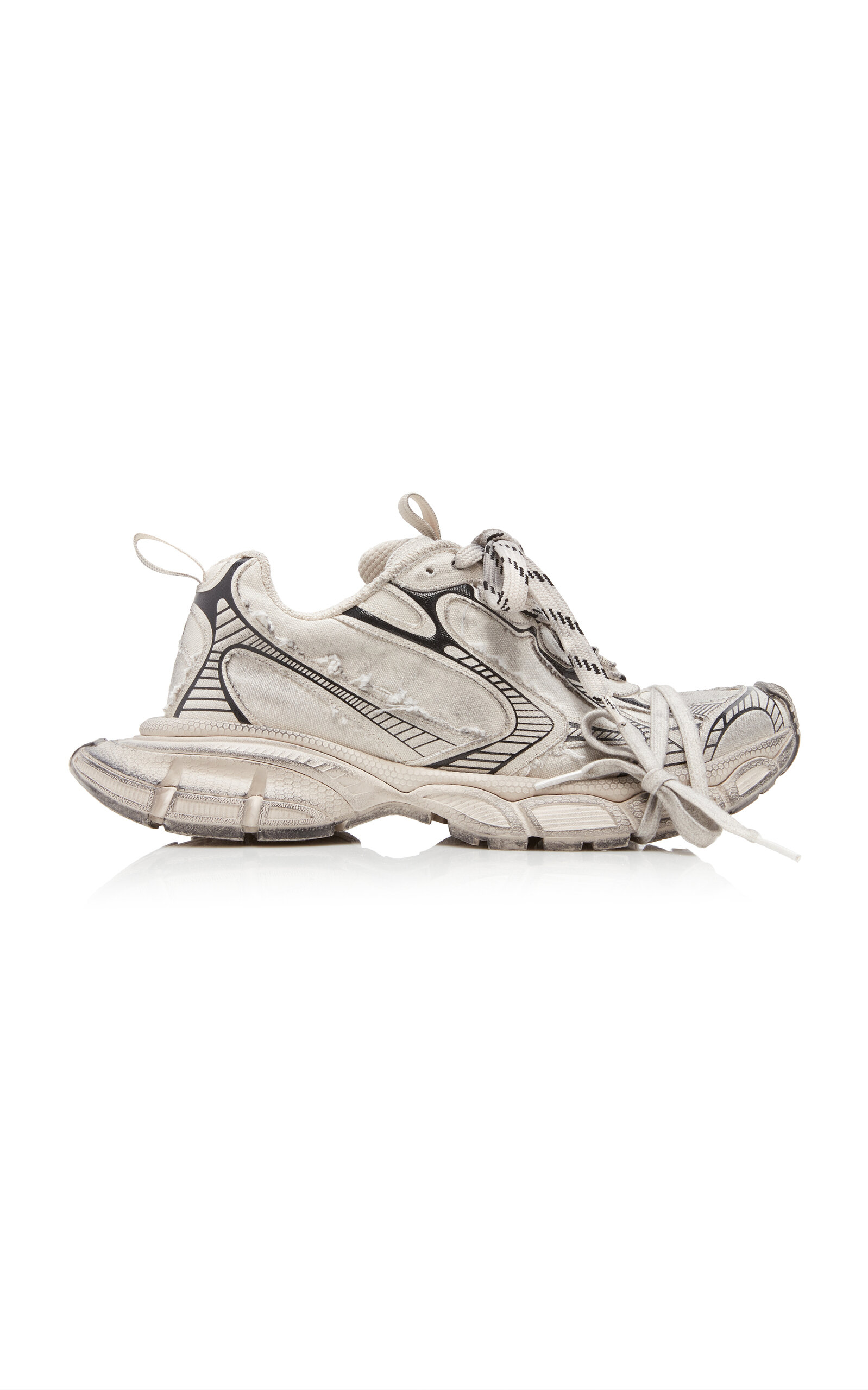 BALENCIAGA 3XL DISTRESSED CANVAS SNEAKERS