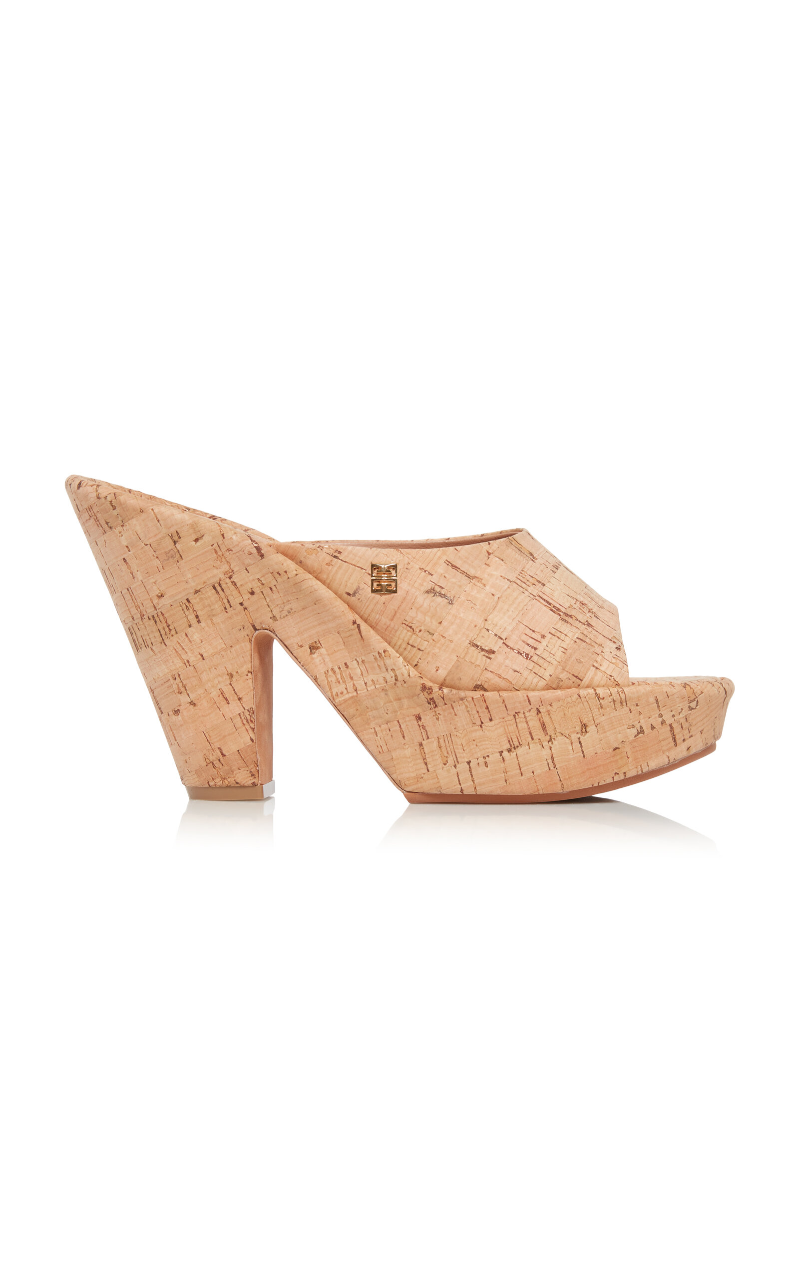 Givenchy Doll Cork Platform Wedges In Neutral