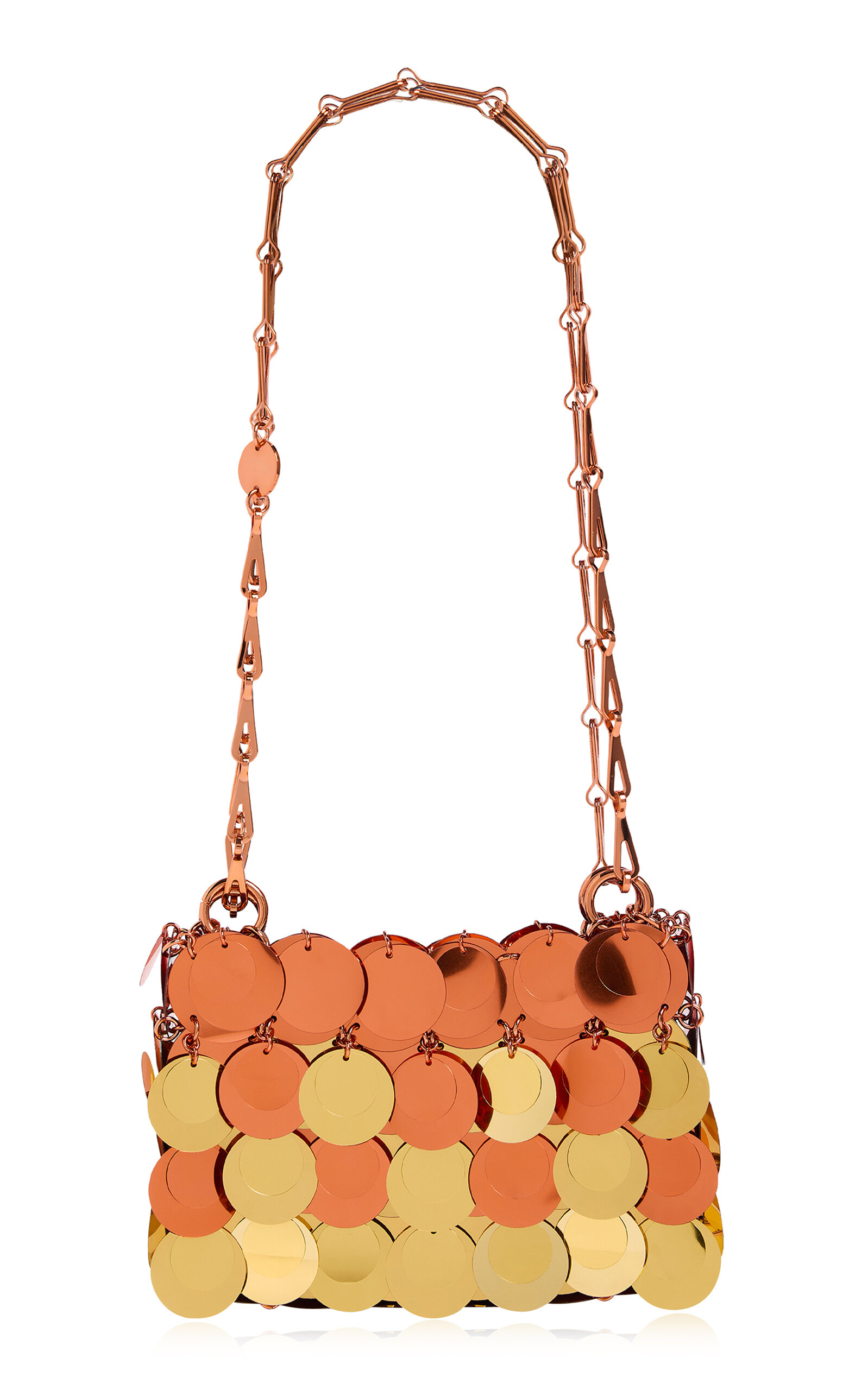 Rabanne Pailette-Sequined Shoulder Bag - Gold - OS