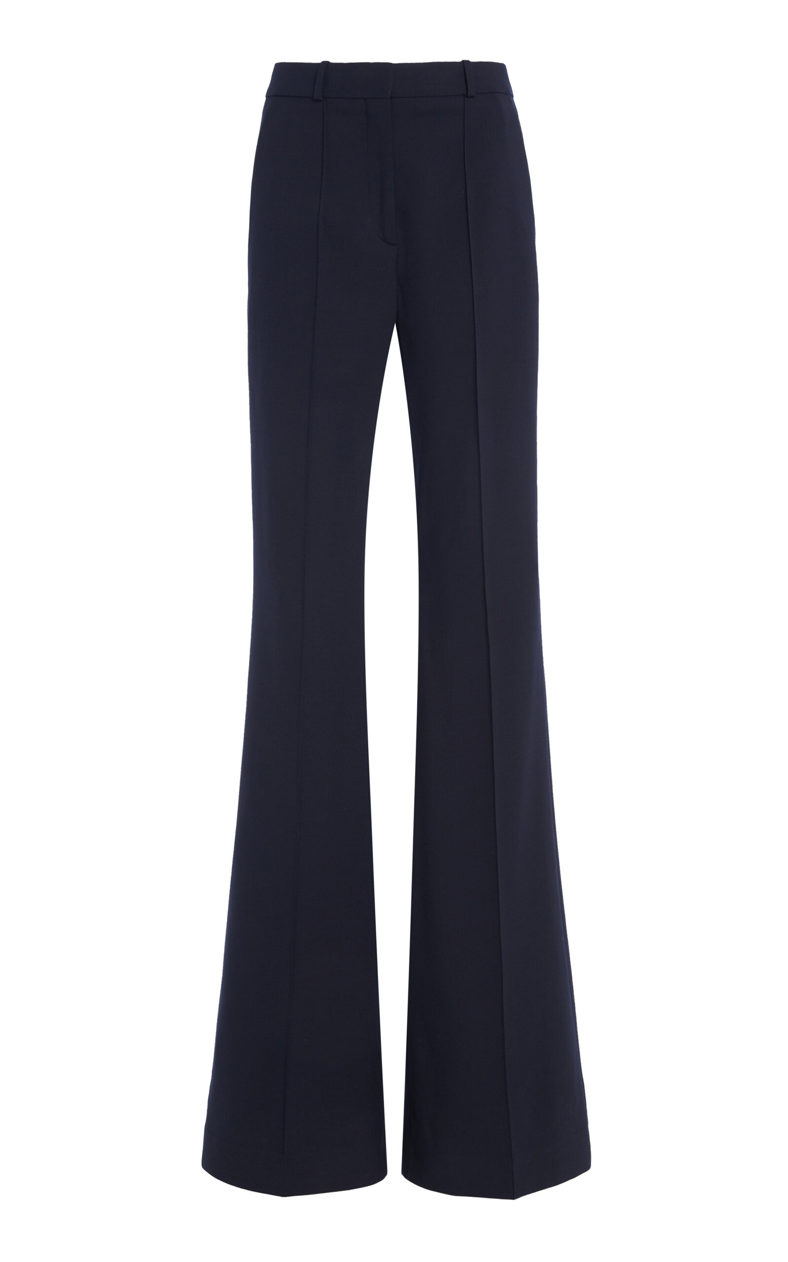 Shop Del Core Flared Wool-blend Suiting Pants In Navy