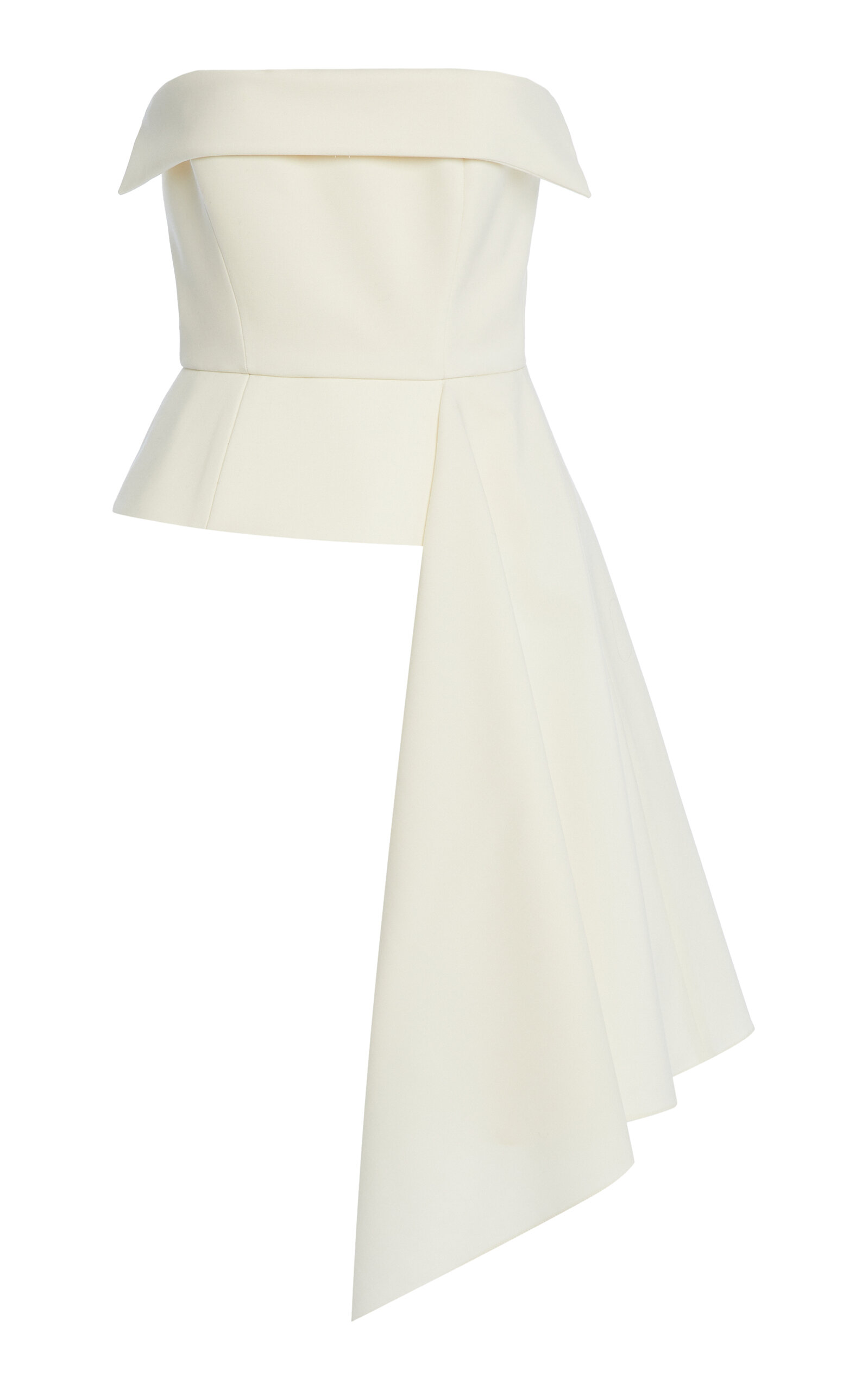 Shop Del Core Bustier Handkerchief Top In Ivory