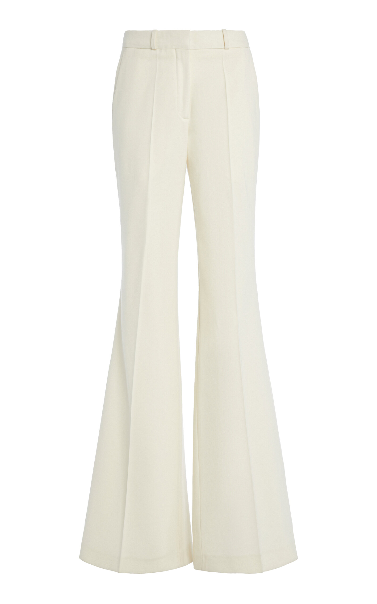 Flared Wool-Blend Pants