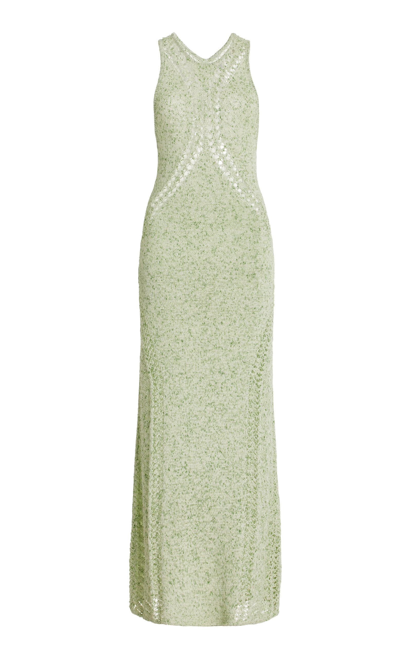 Shop Significant Other Brie Knit Cotton-blend Midi Dress In Green