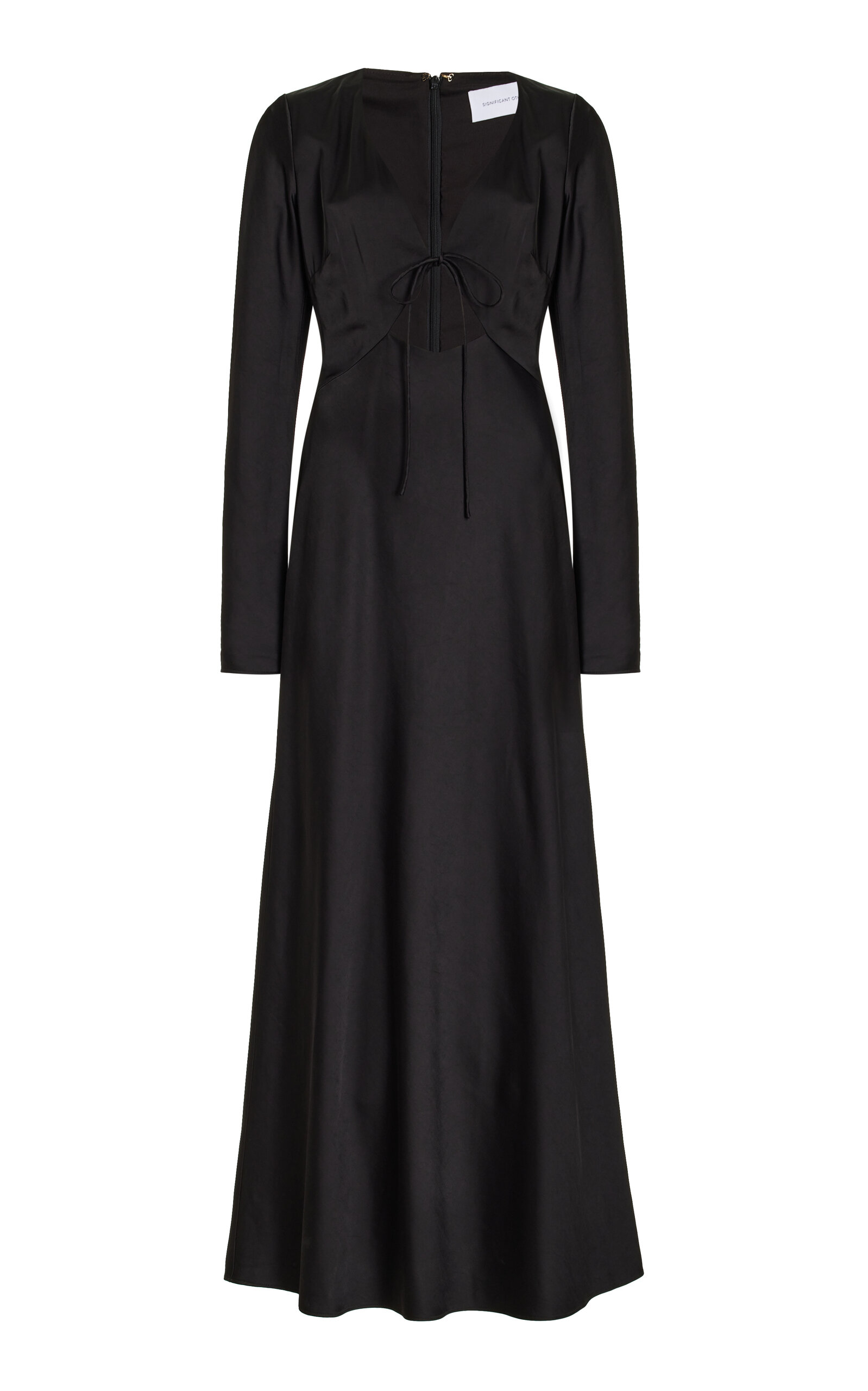 Significant Other Danika Tie-Detailed Crepe Maxi Dress - Black