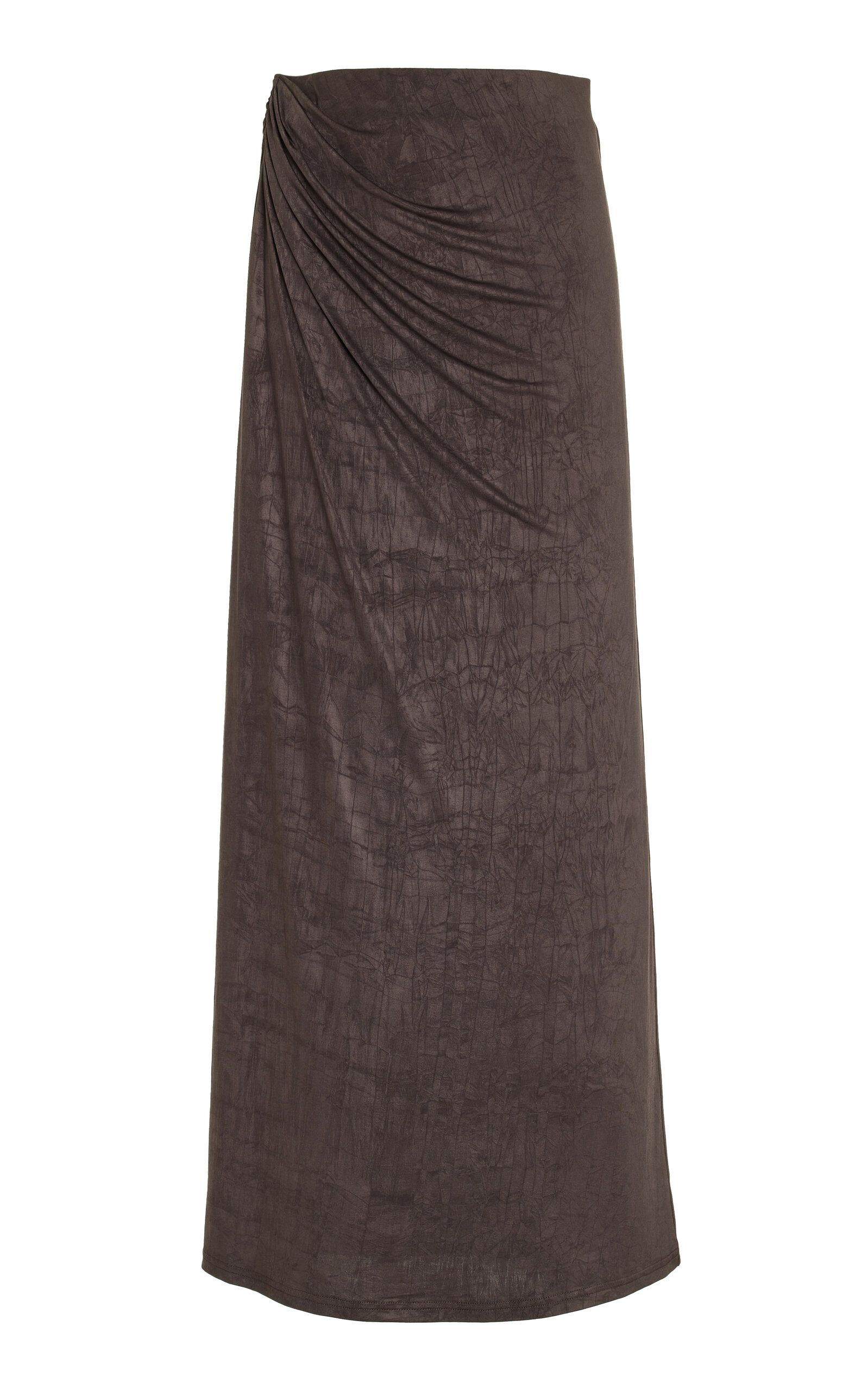 Shop Significant Other Priya Draped Crepe Maxi Skirt In Black