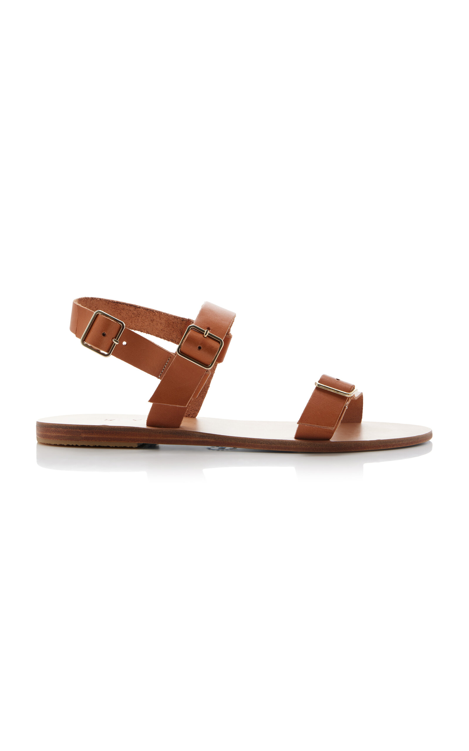 Kyma Aegina Leather Sandals In Tan