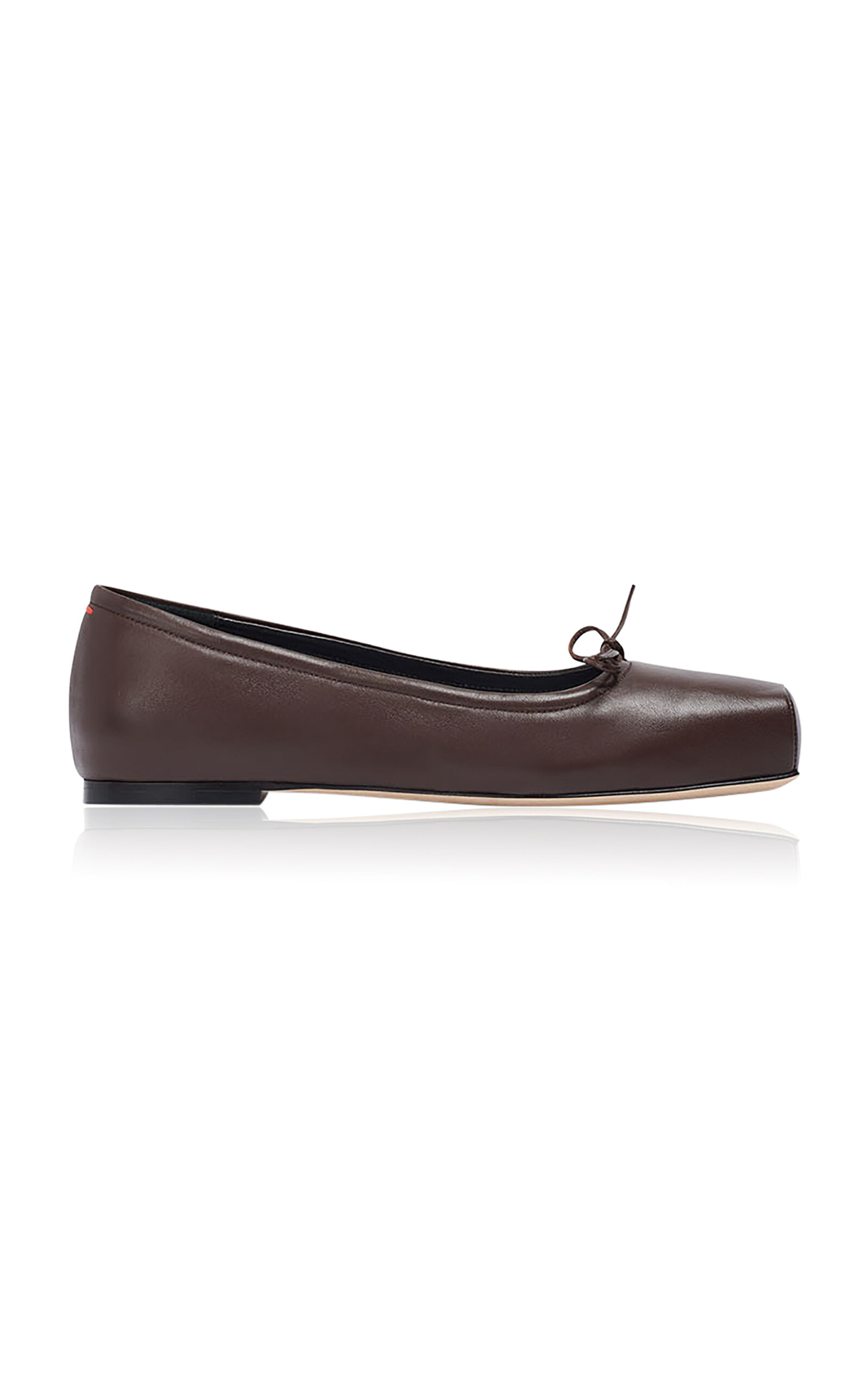 Aeyde Gabriella Nappa Leather Flats In Brown