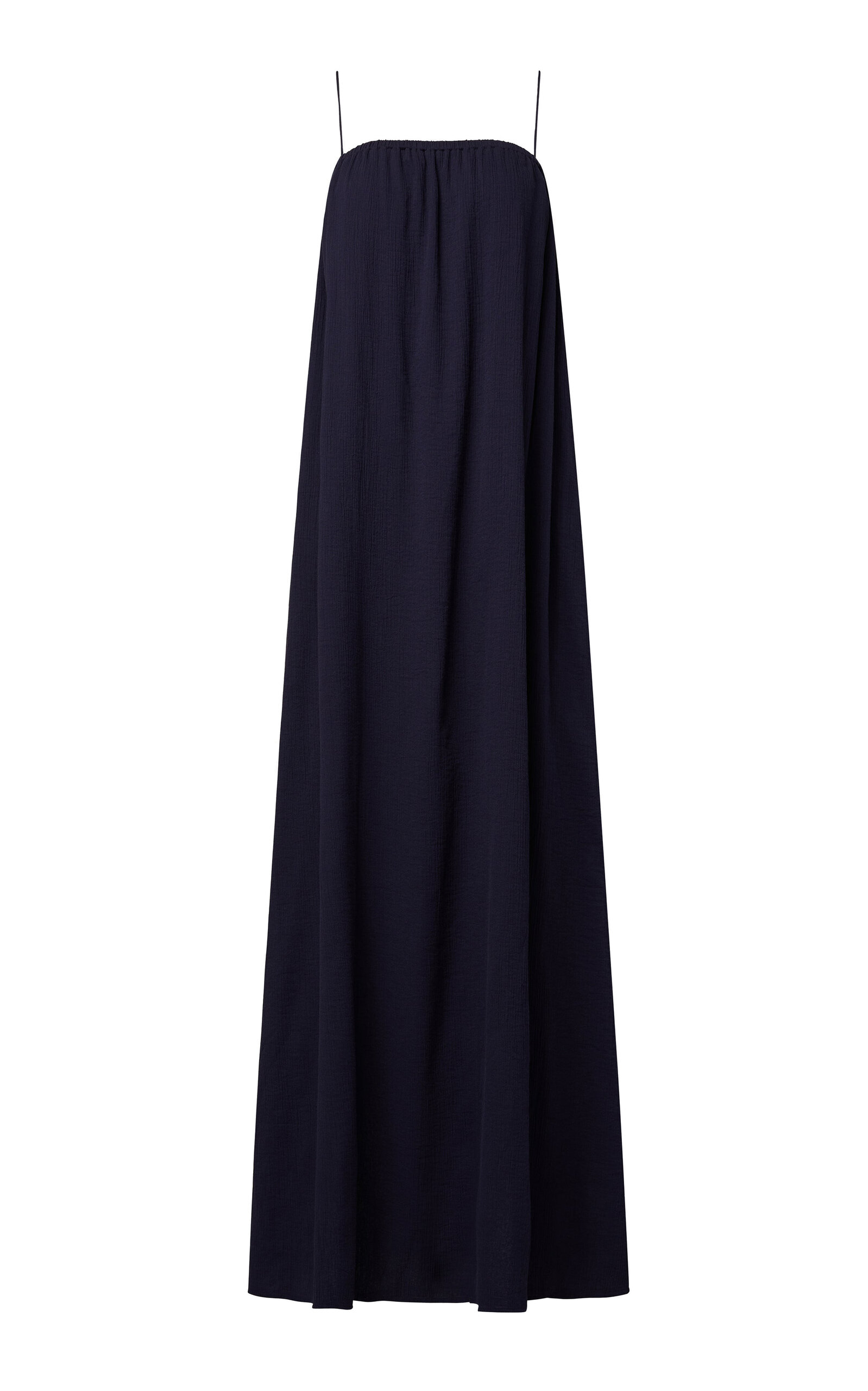 Onia Crinkled Cotton Maxi Dress - Navy - XL - Women's Clothing