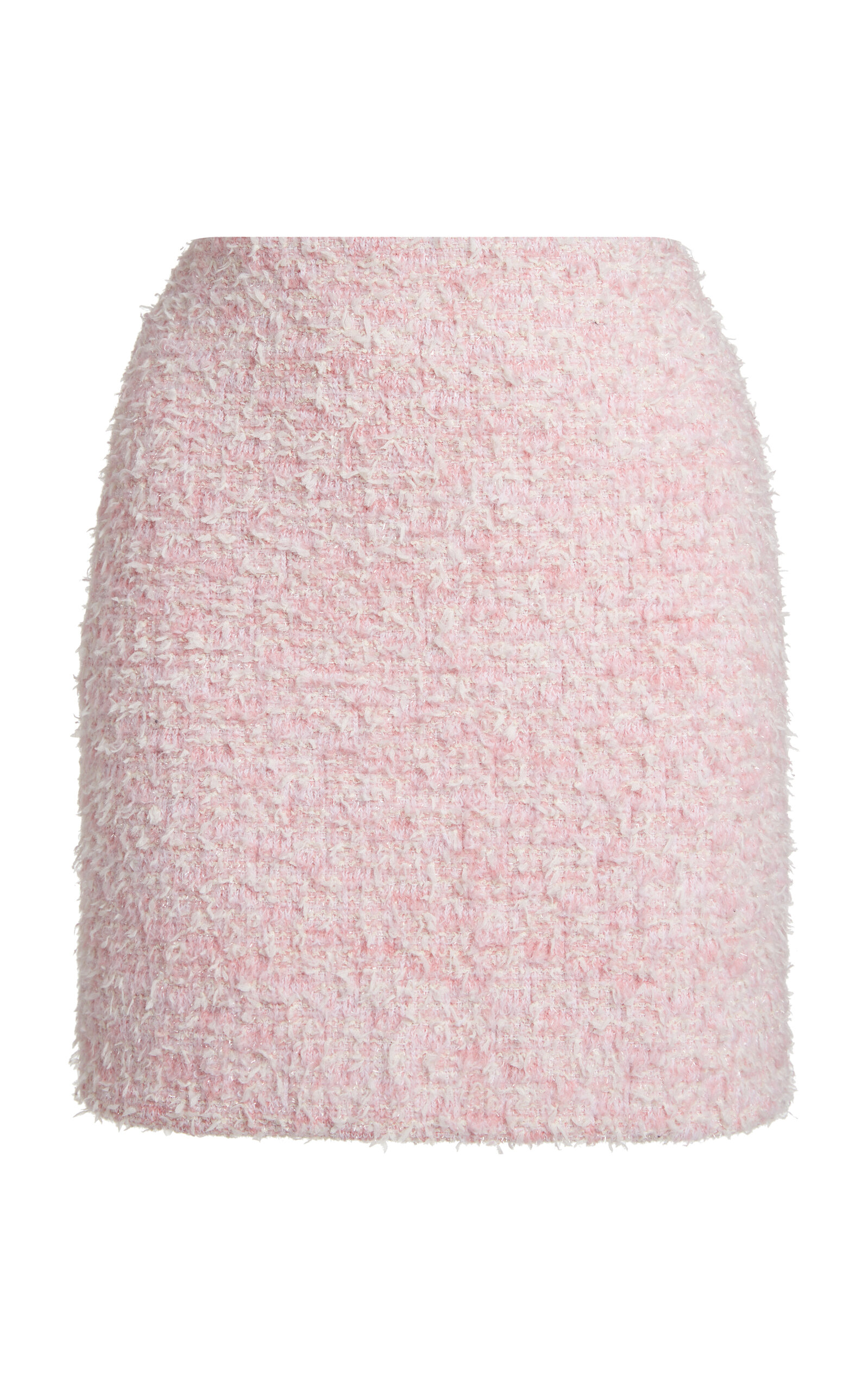 Balenciaga Pink Cotton Blend Tweed Mini Skirt