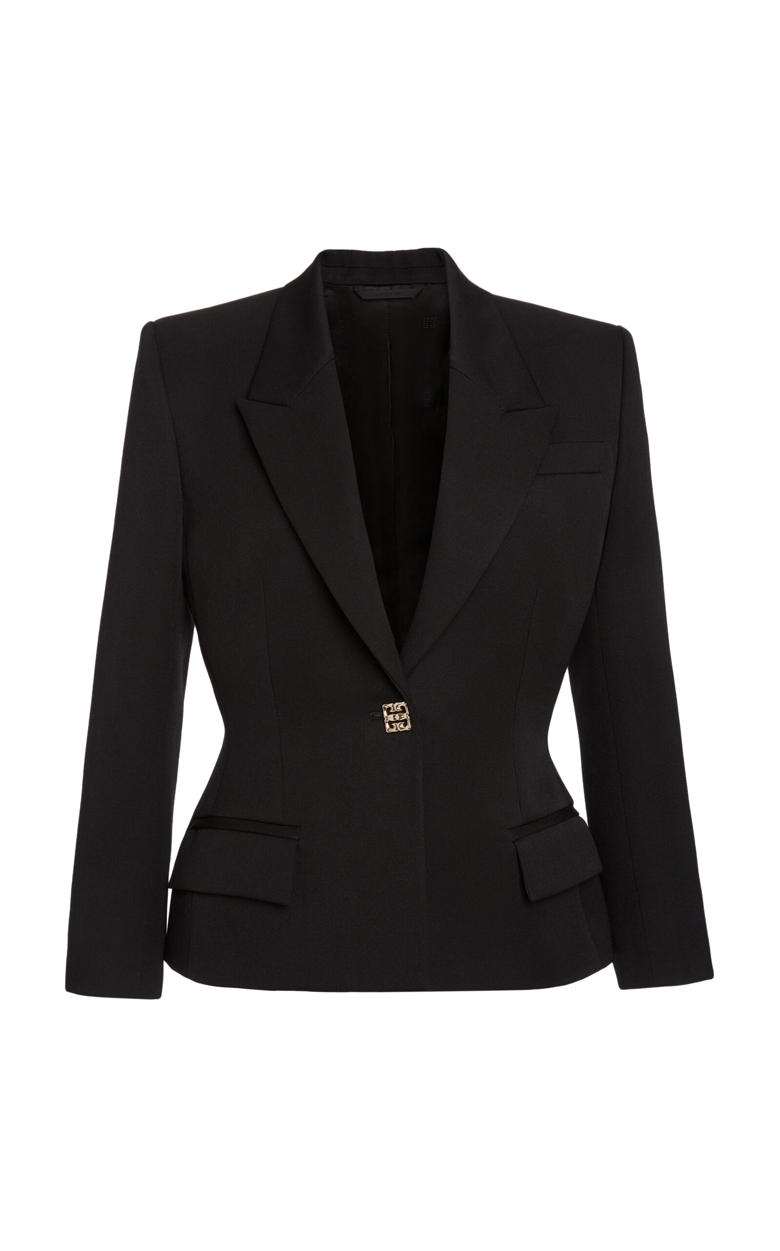 Givenchy Elegant Wool Blazer With Signature 4g Emblem In Black
