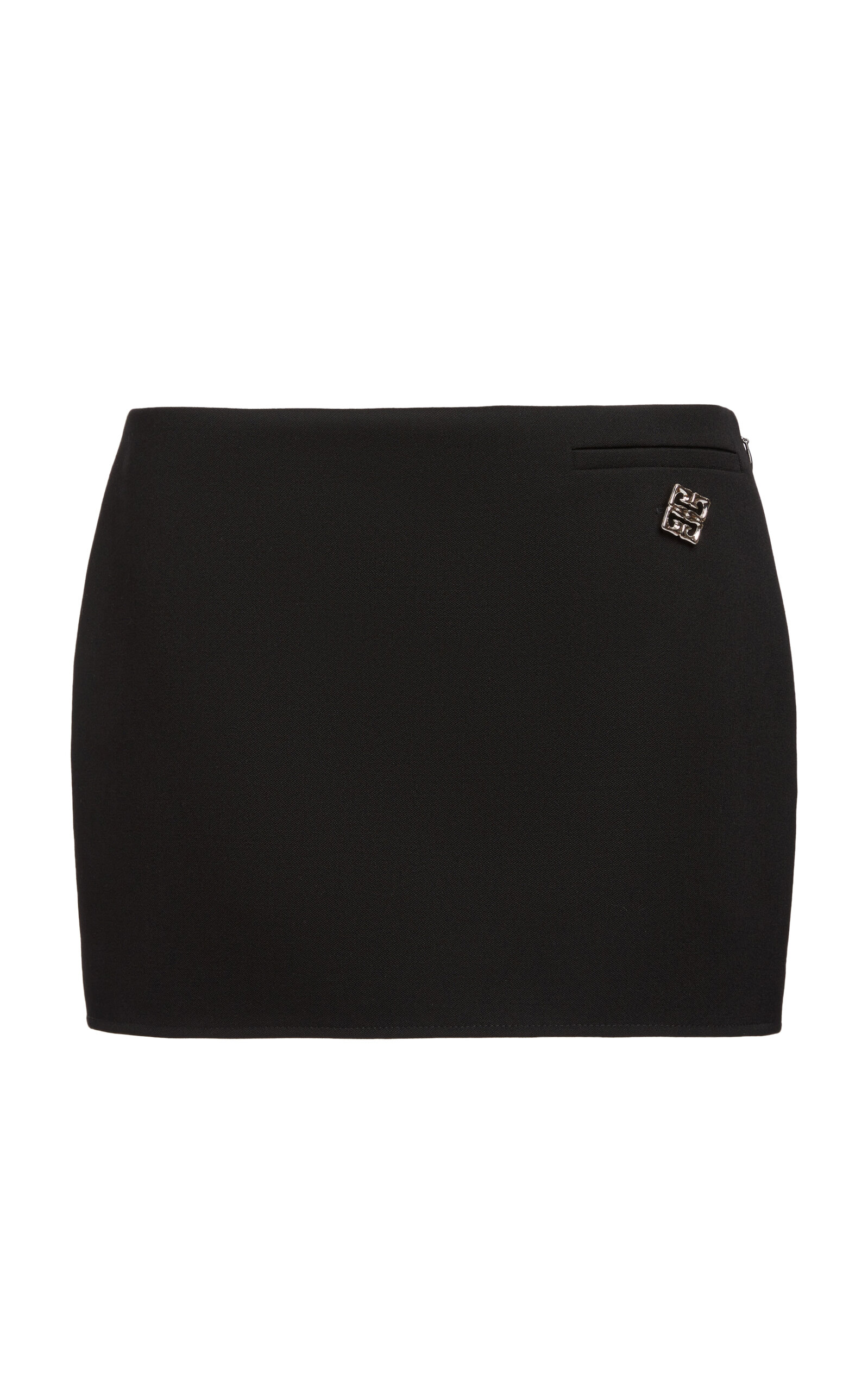 Givenchy Black Denim Mini Skirt In 001