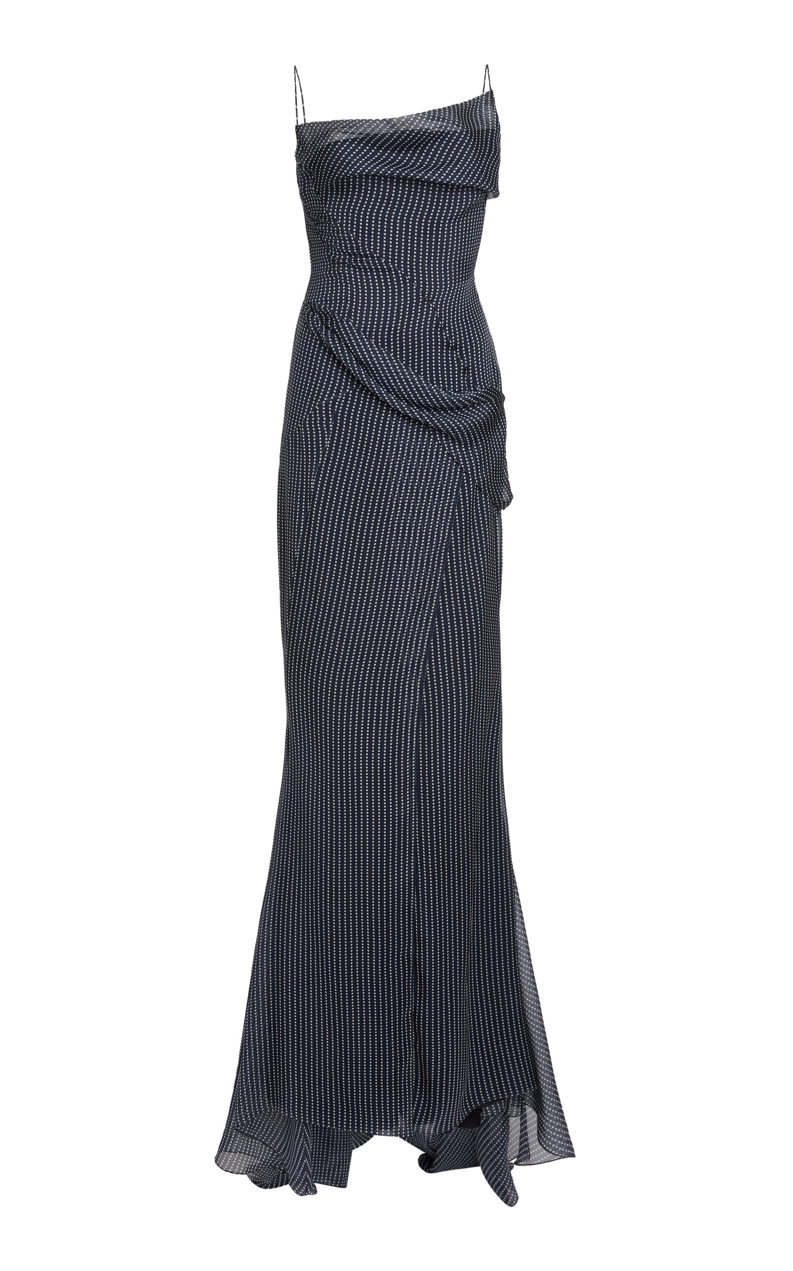 Givenchy Long Dress Open Back In Navy